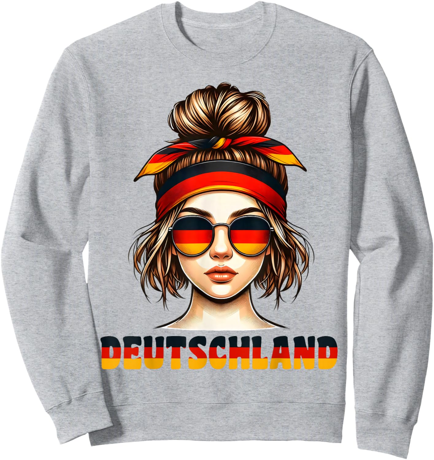Germany Women's German Girl , White Sweatshirt - Sweatshirt | Ash