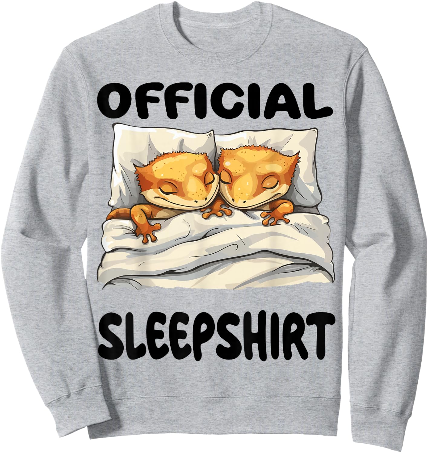 Crested Gecko Official Sleepshirt Pajamas Nightgown Sweatshirt - Sweatshirt | Ash