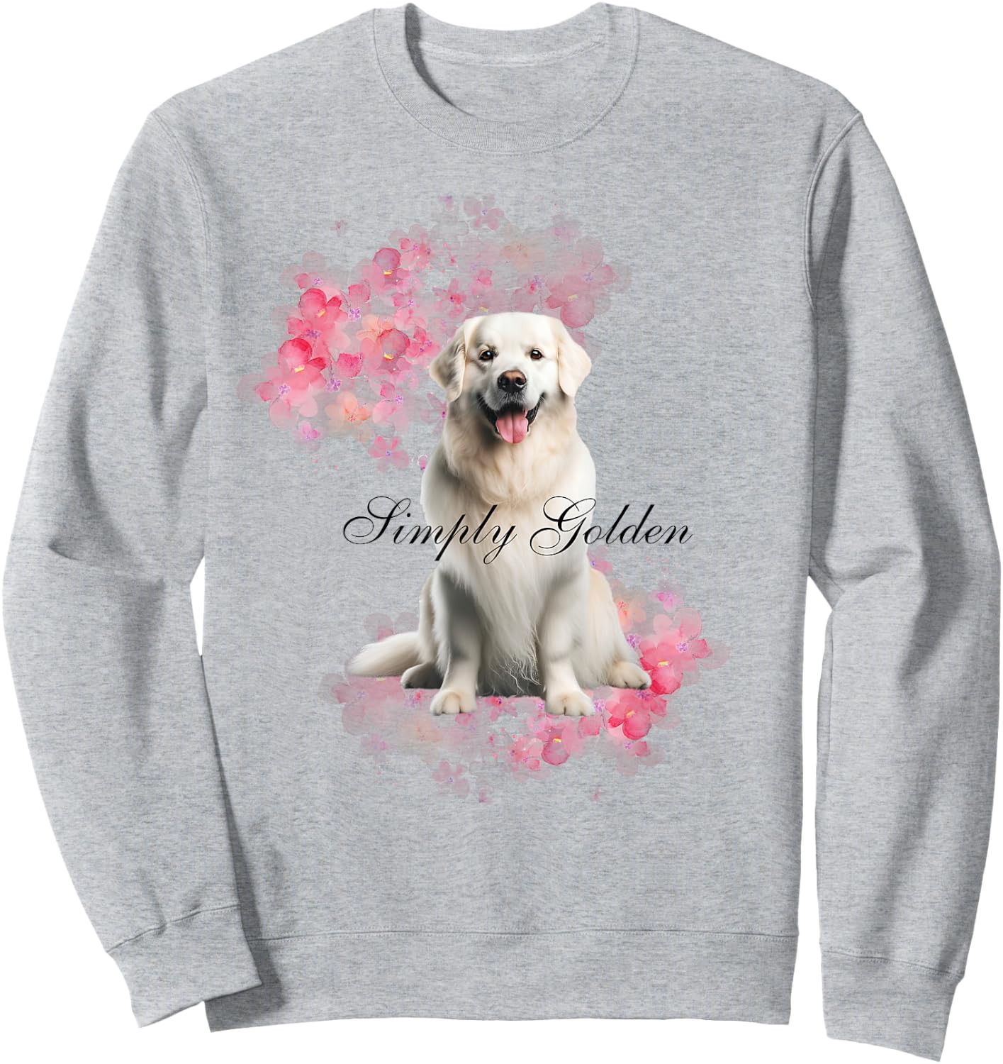 White English Cream Golden Retriever Kids Simply Golden Sweatshirt - Sweatshirt | Ash