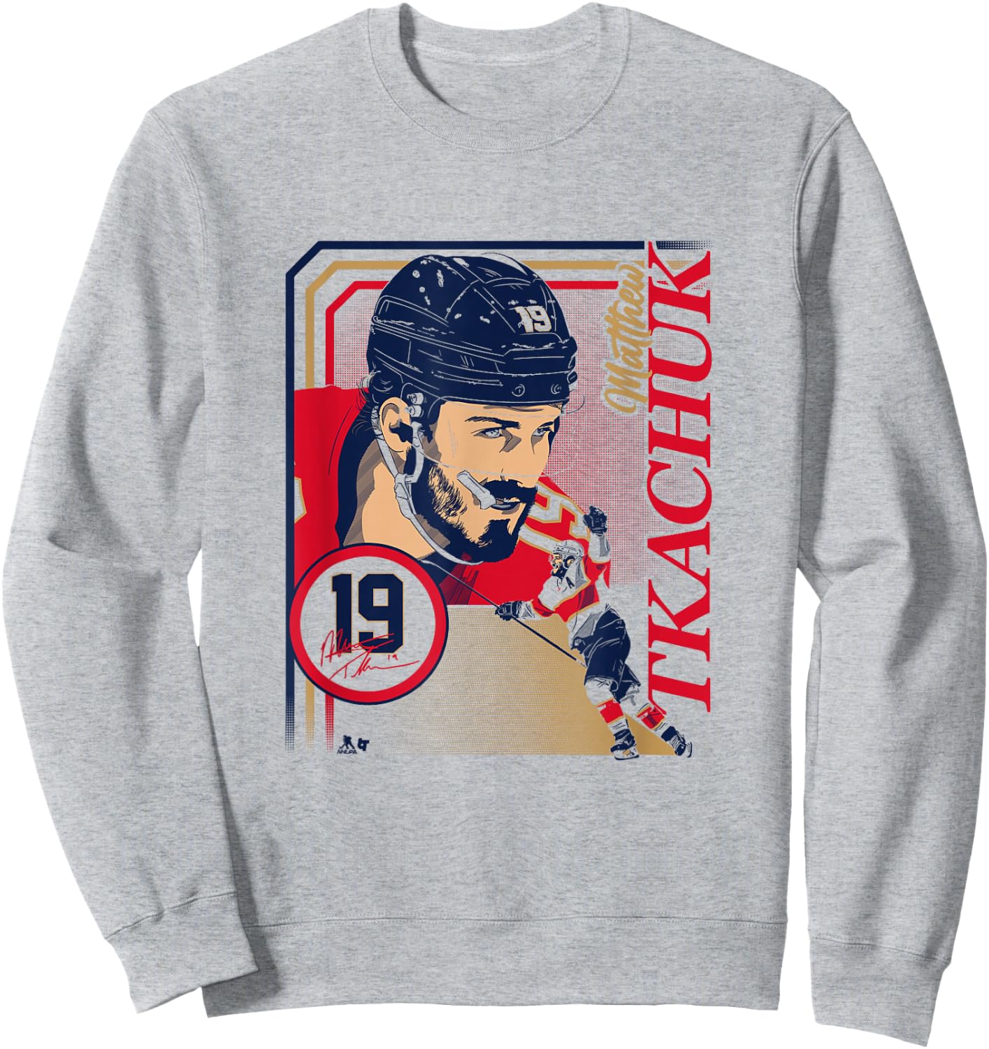 Matthew Tkachuk: Collage Frame - Florida Hockey Sweatshirt - Sweatshirt | Ash