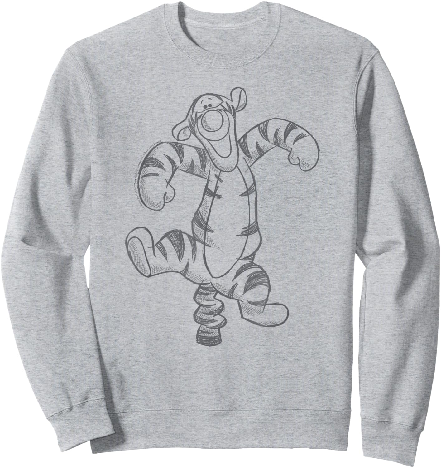 Disney Winnie the Pooh Tigger Sketch Sweatshirt - Sweatshirt | Ash