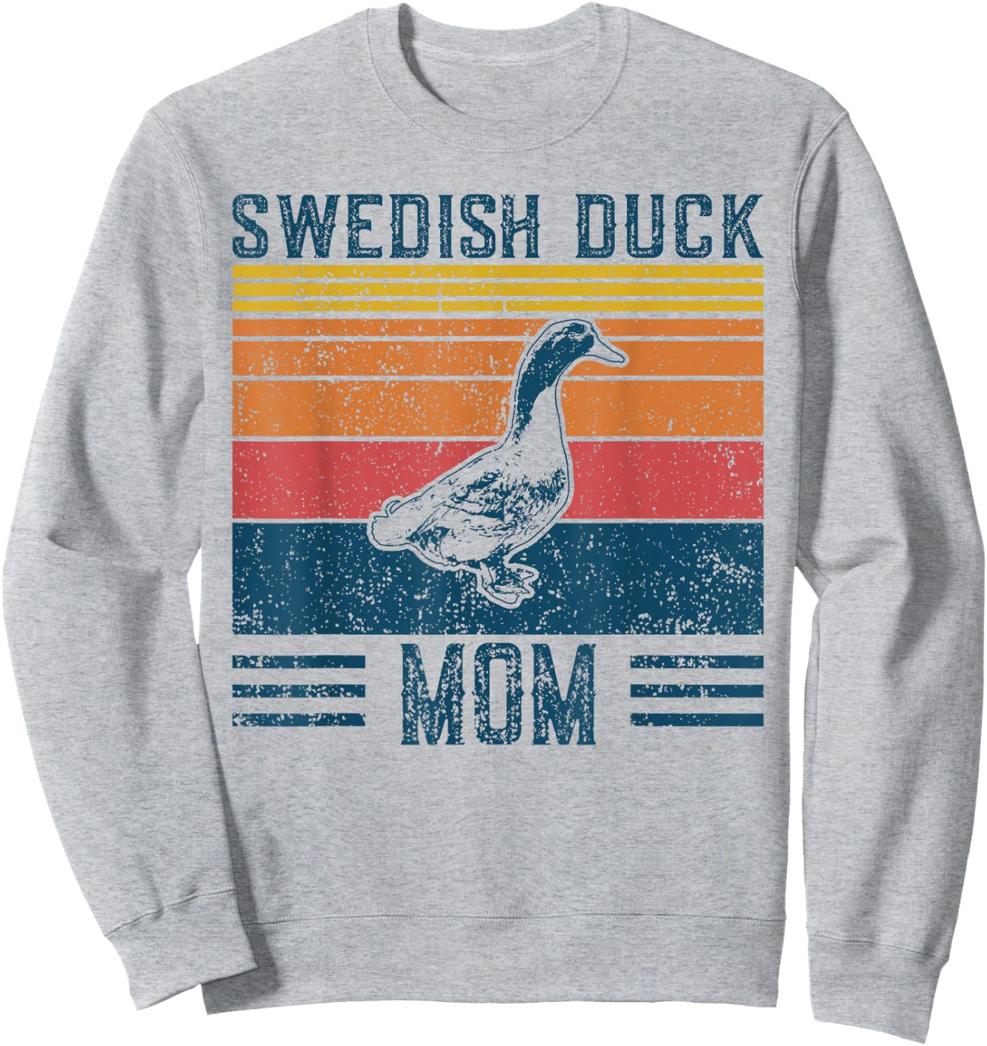 Best Duck Mom Women - Vintage Swedish Duck Sweatshirt - Sweatshirt | Ash