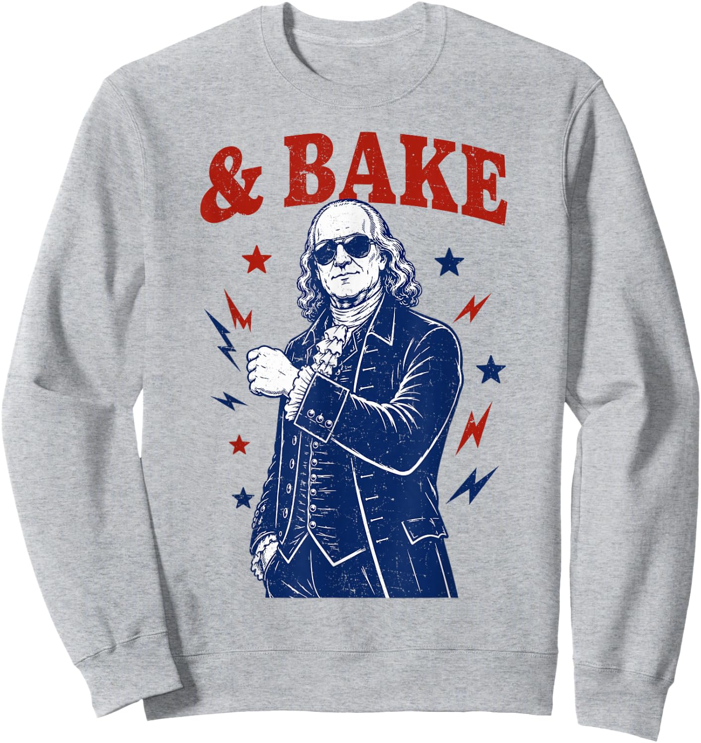 Funny Shake and Bake 4th of July Couple Matching Sweatshirt - Sweatshirt | Ash