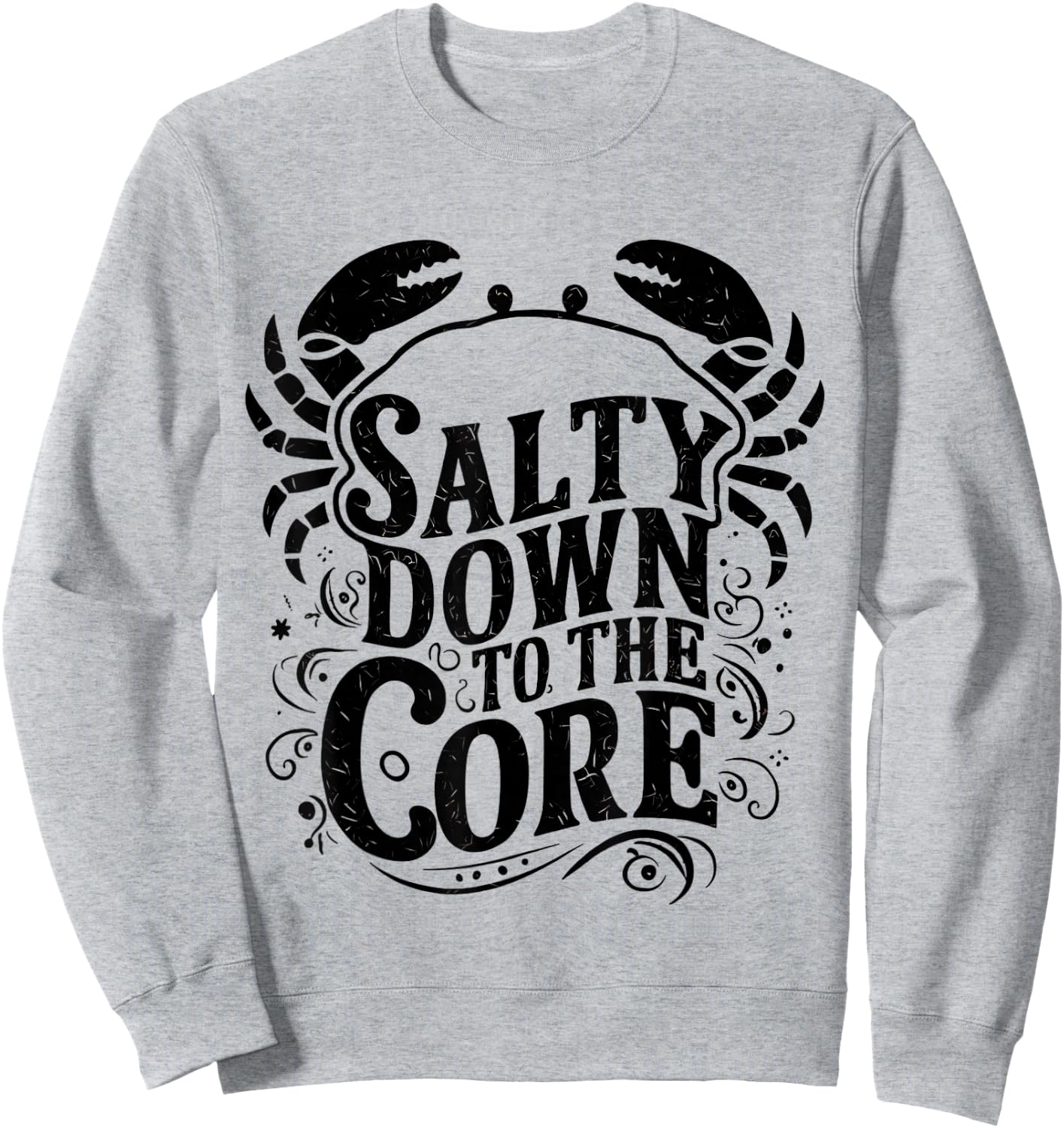 Salty Down To The Core Crab Sweatshirt - Sweatshirt | Ash