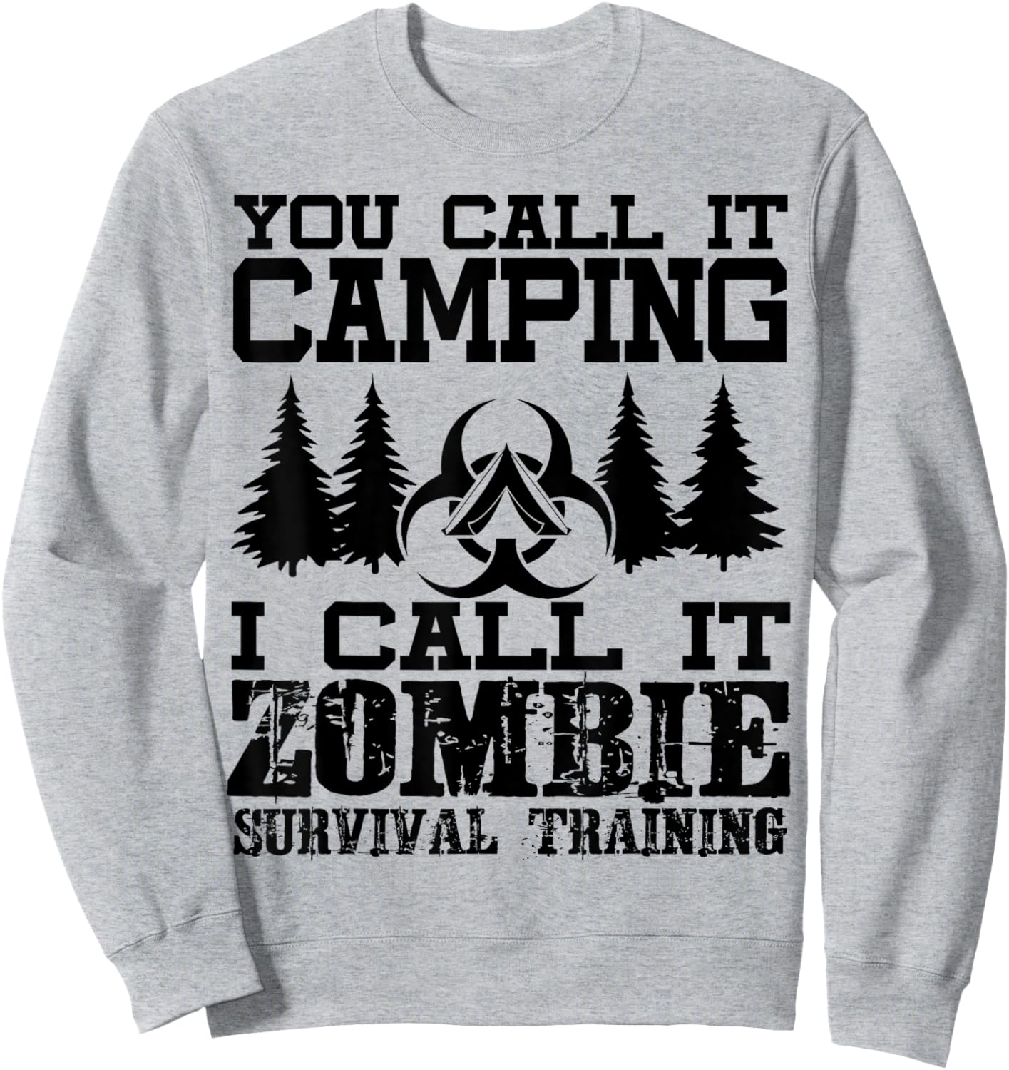 Zombie Survival Training Camping Shirt - Funny Halloween Sweatshirt - Sweatshirt | Ash