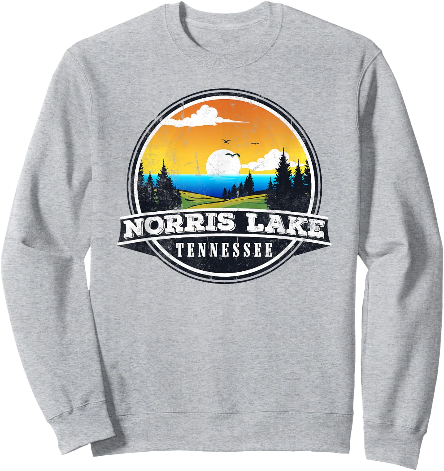Fishing Boating Camping - Lakeview Norris Lake Sweatshirt - Sweatshirt | Ash