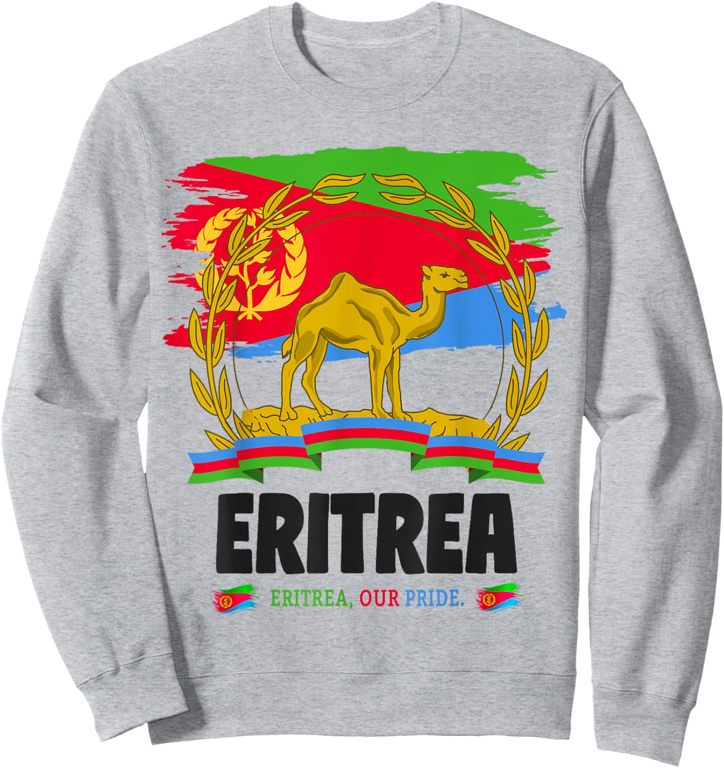 Eritrean Flag Outfit Ideas For Kids & Camel Eritrea Flag Sweatshirt - Sweatshirt | Ash