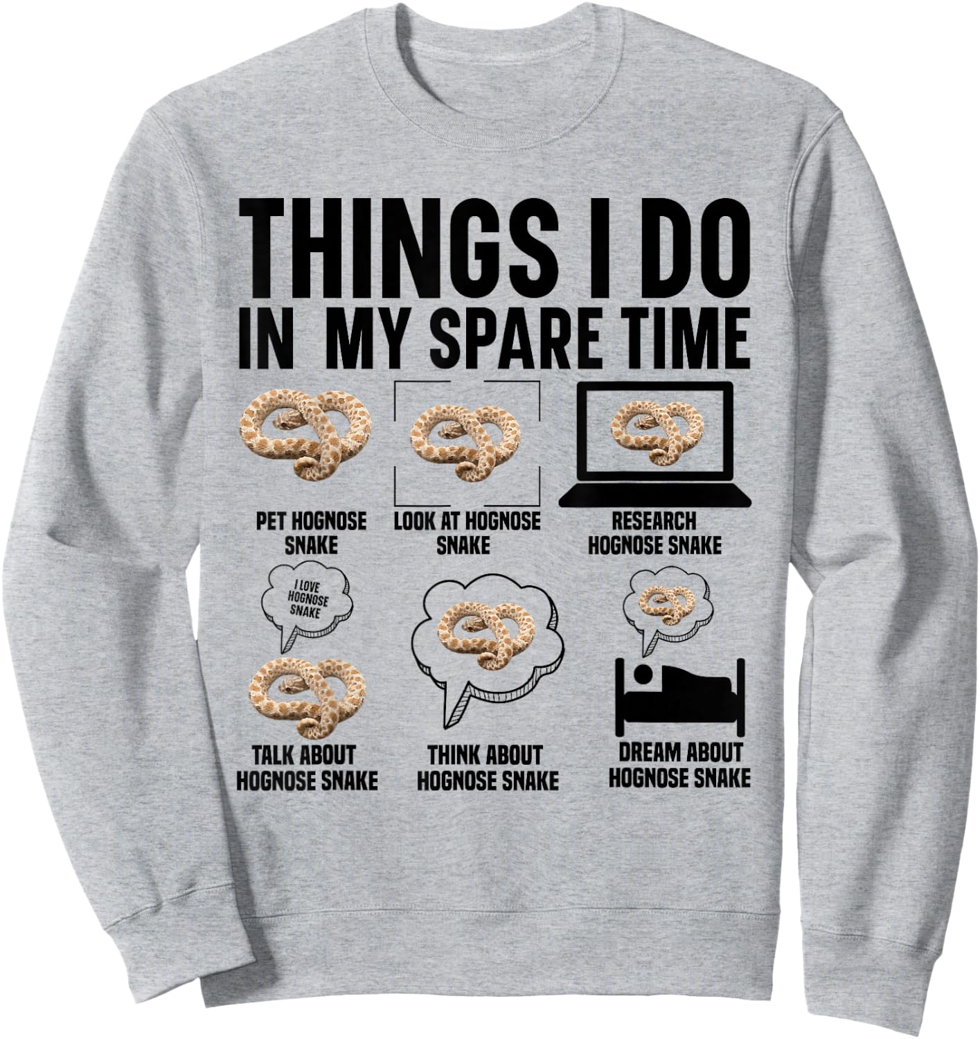 Hognose Snake Hide Hognose Snake Ring Hognose Snake Sweatshirt - Sweatshirt | Ash