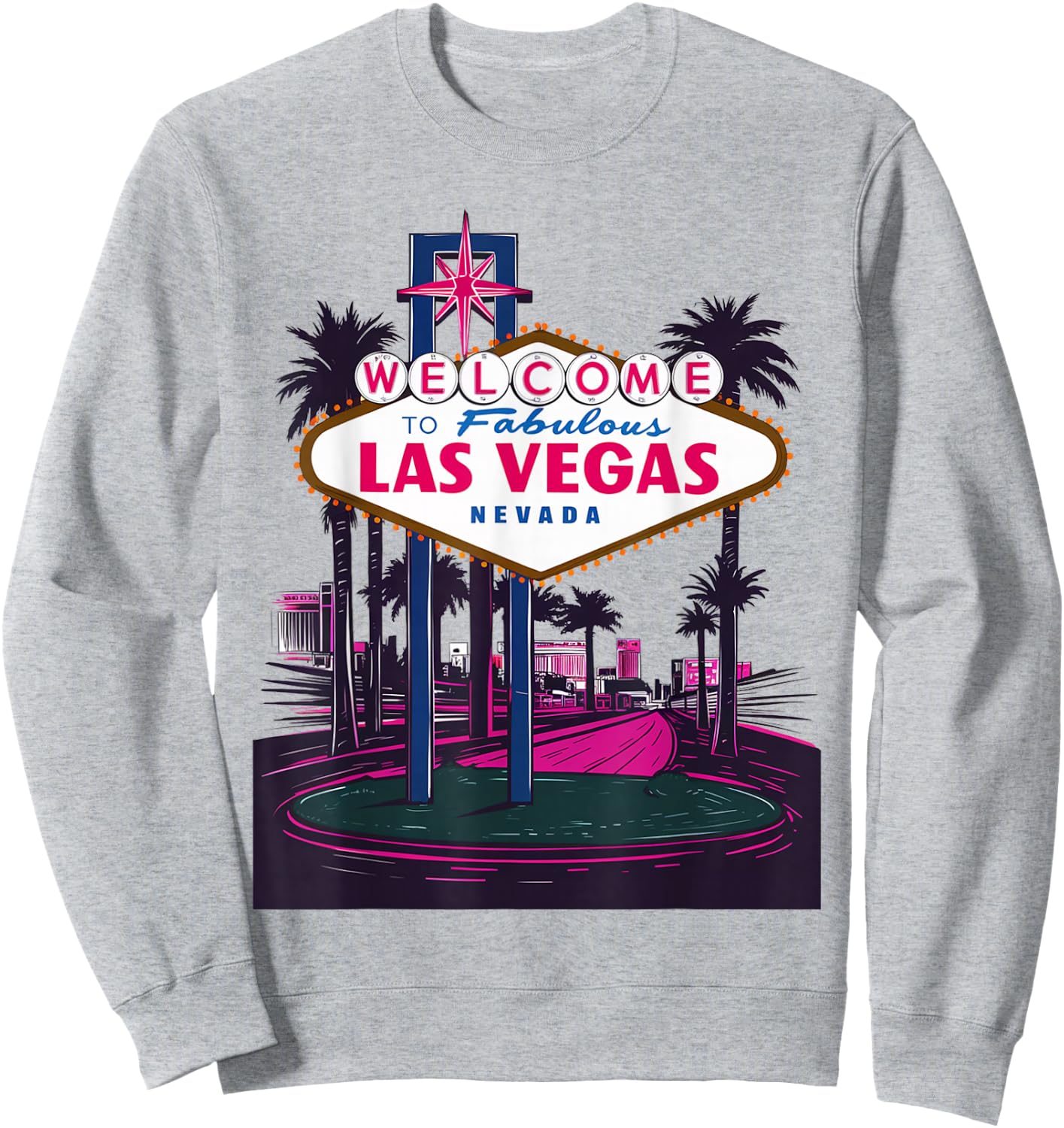 I Love Las Vegas Nevada City Vegas Souvenir Gifts Las , White Sweatshirt - Sweatshirt | Ash