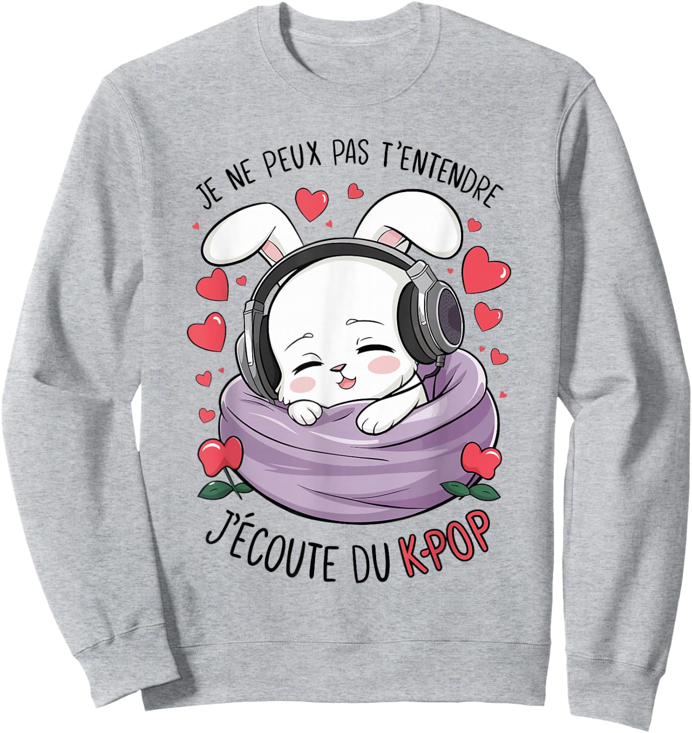 K-Pop | for Girls & Women Gifts K-Pop , white, S Sweatshirt - Sweatshirt | Ash