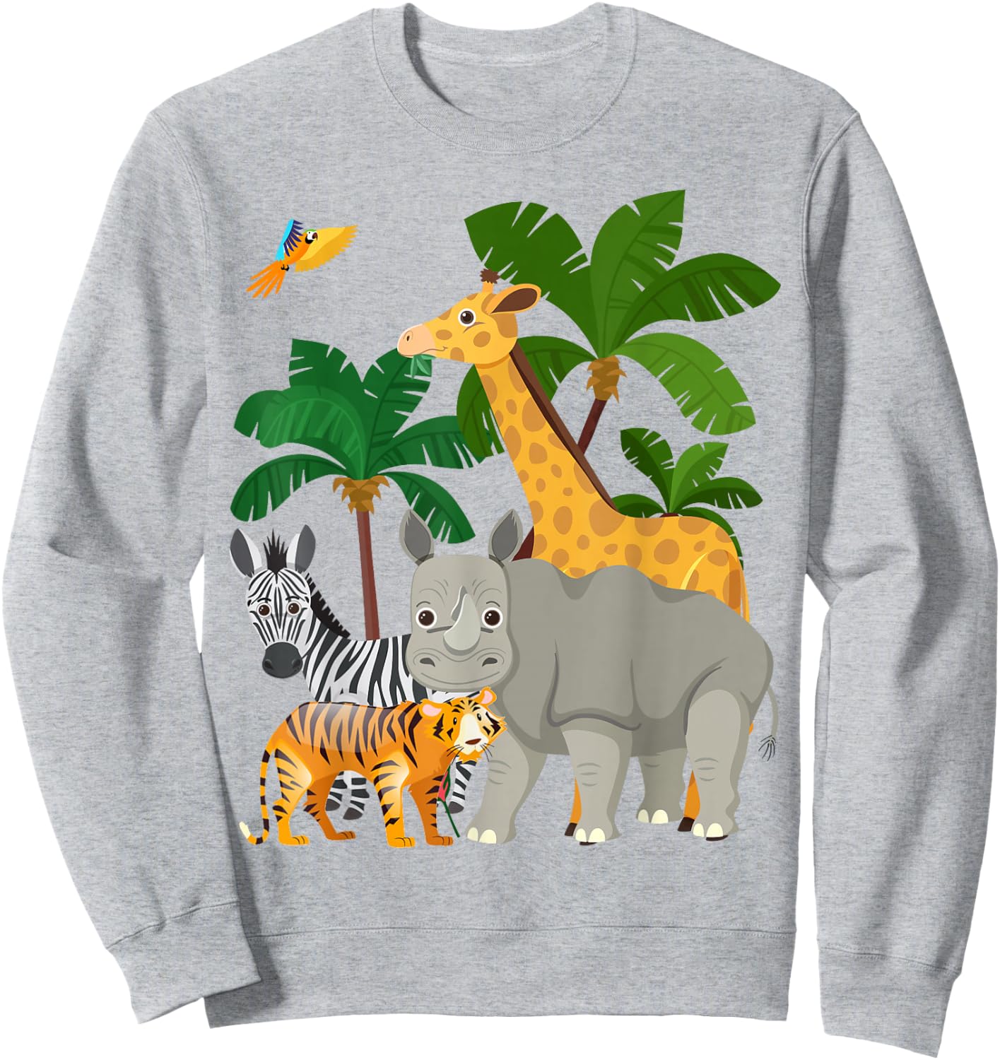 Forest Animals and Jungle Animals Idea for Kids and Animals , white, S Sweatshirt - Sweatshirt | Ash