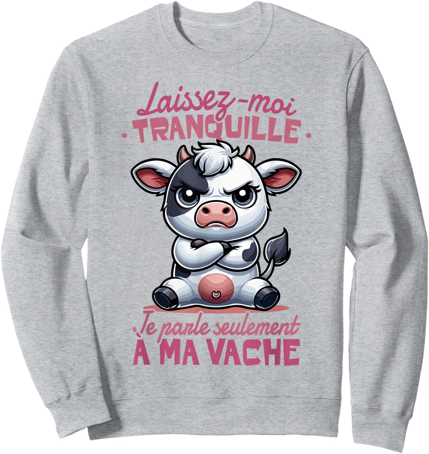 Funny Cow Woman Girl Child Talk to My Cow , white, S Sweatshirt - Sweatshirt | Ash