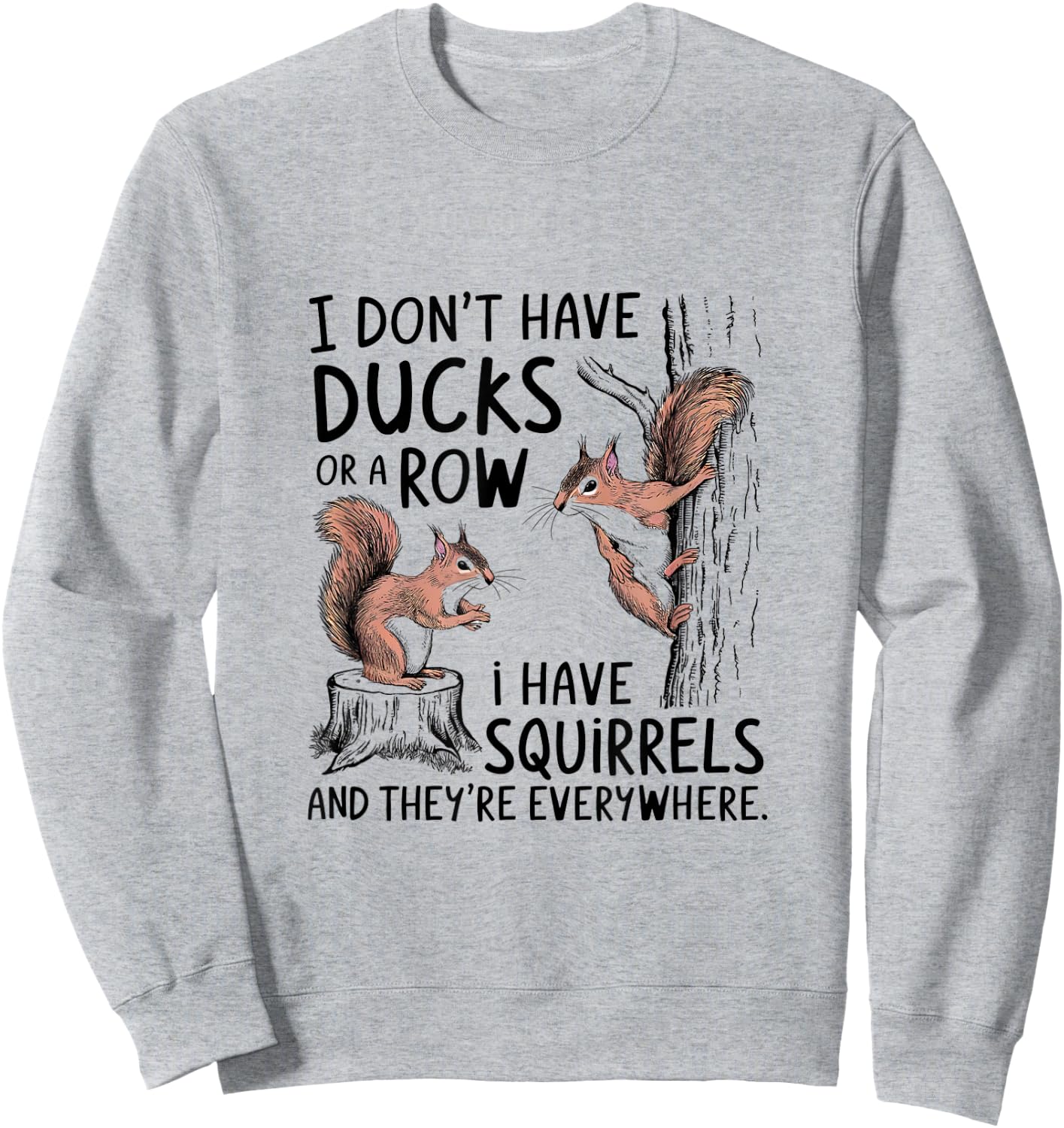 I Don't Have My Ducks In A Row Squirrels Everywhere Sweatshirt - Sweatshirt | Ash