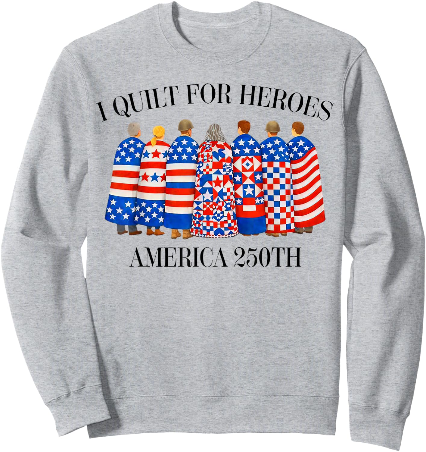 Patriotic Quilter, Fourth of July Quilt Lover Sweatshirt - Sweatshirt | Ash