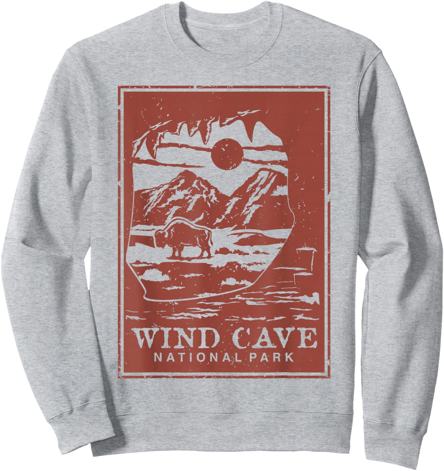 Wind Cave National Park Sweatshirt - Sweatshirt | Ash