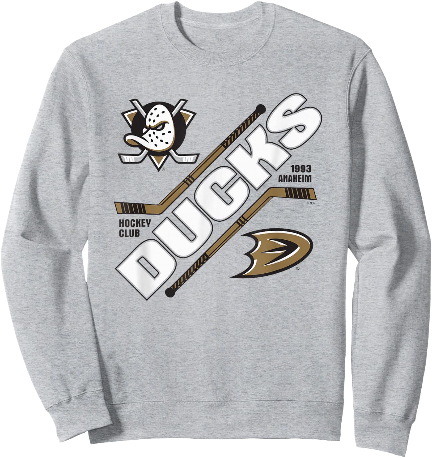 Anaheim Ducks Force Orange Officially Licensed Sweatshirt - Sweatshirt | Ash