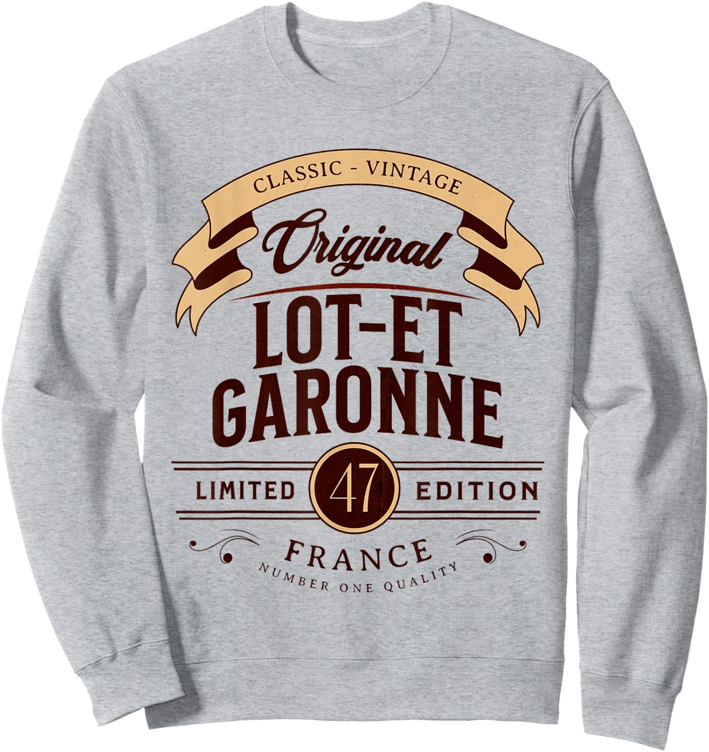 Vintage Lot-et-Garonne France , grey, S Sweatshirt - Sweatshirt | Ash