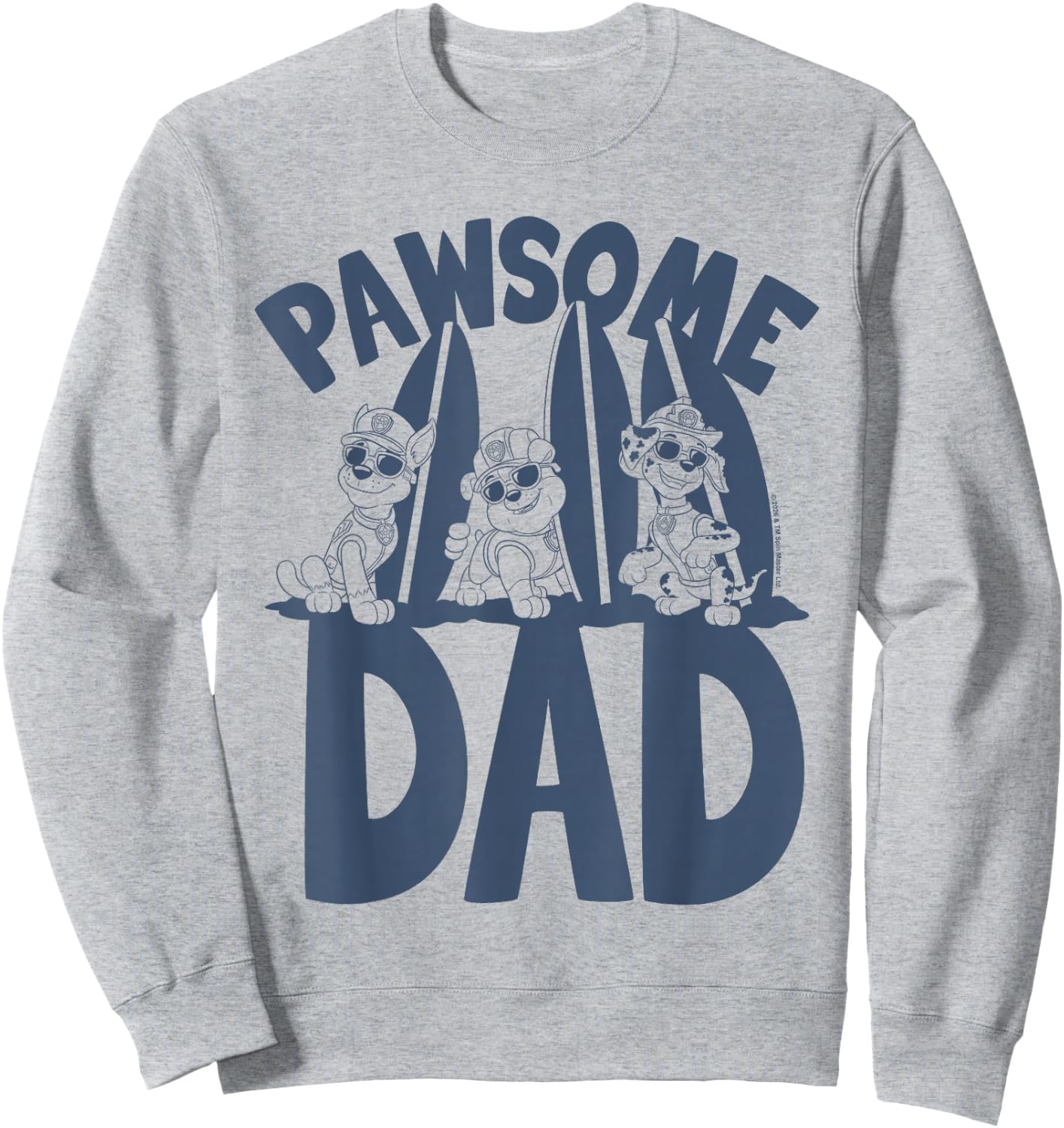 Paw Patrol Father's Day Pawsome Dad Sweatshirt - Sweatshirt | Ash