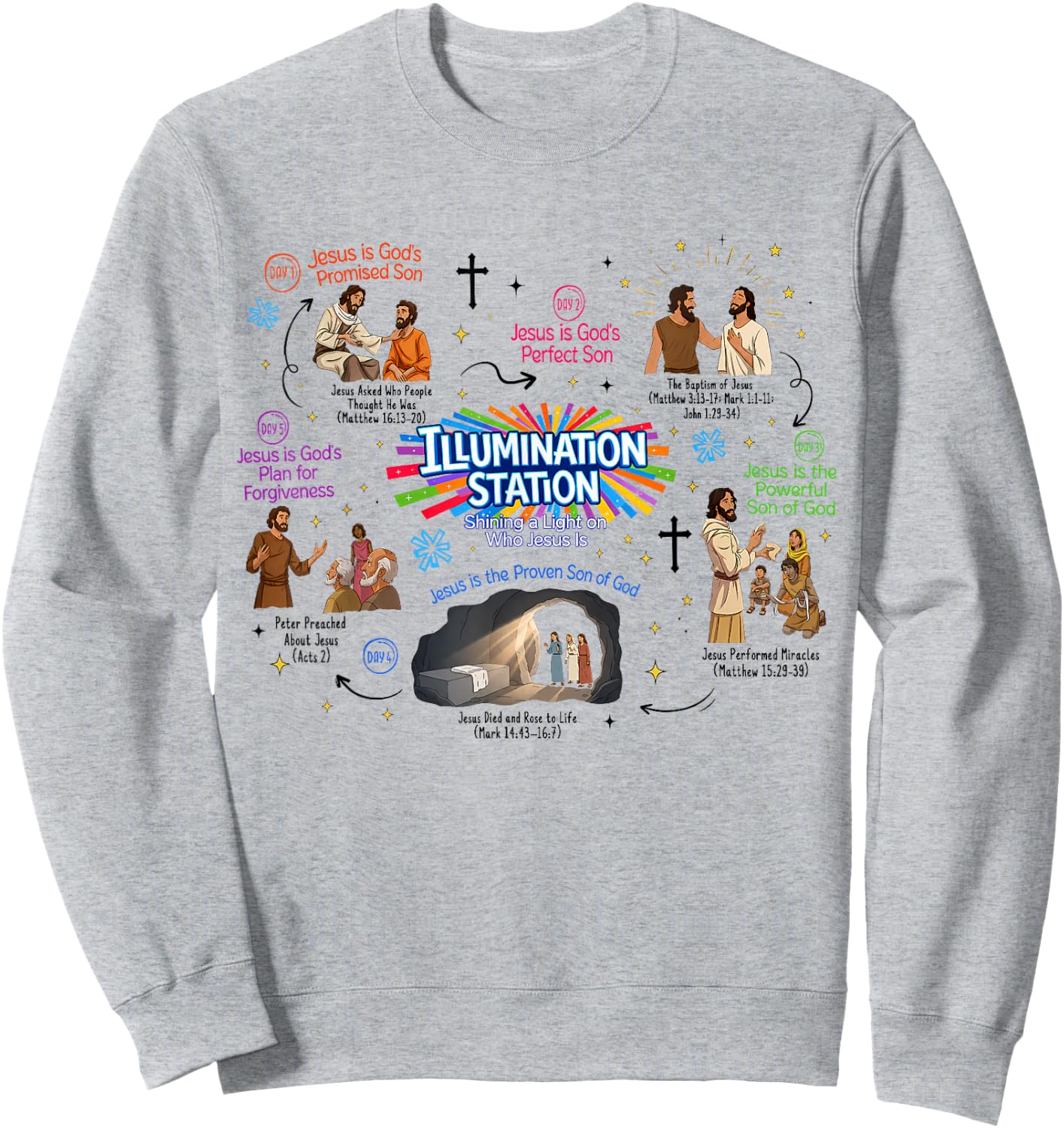 Illumination Station Christian Vbs 2026 Church Summer Camp Sweatshirt - Sweatshirt | Ash