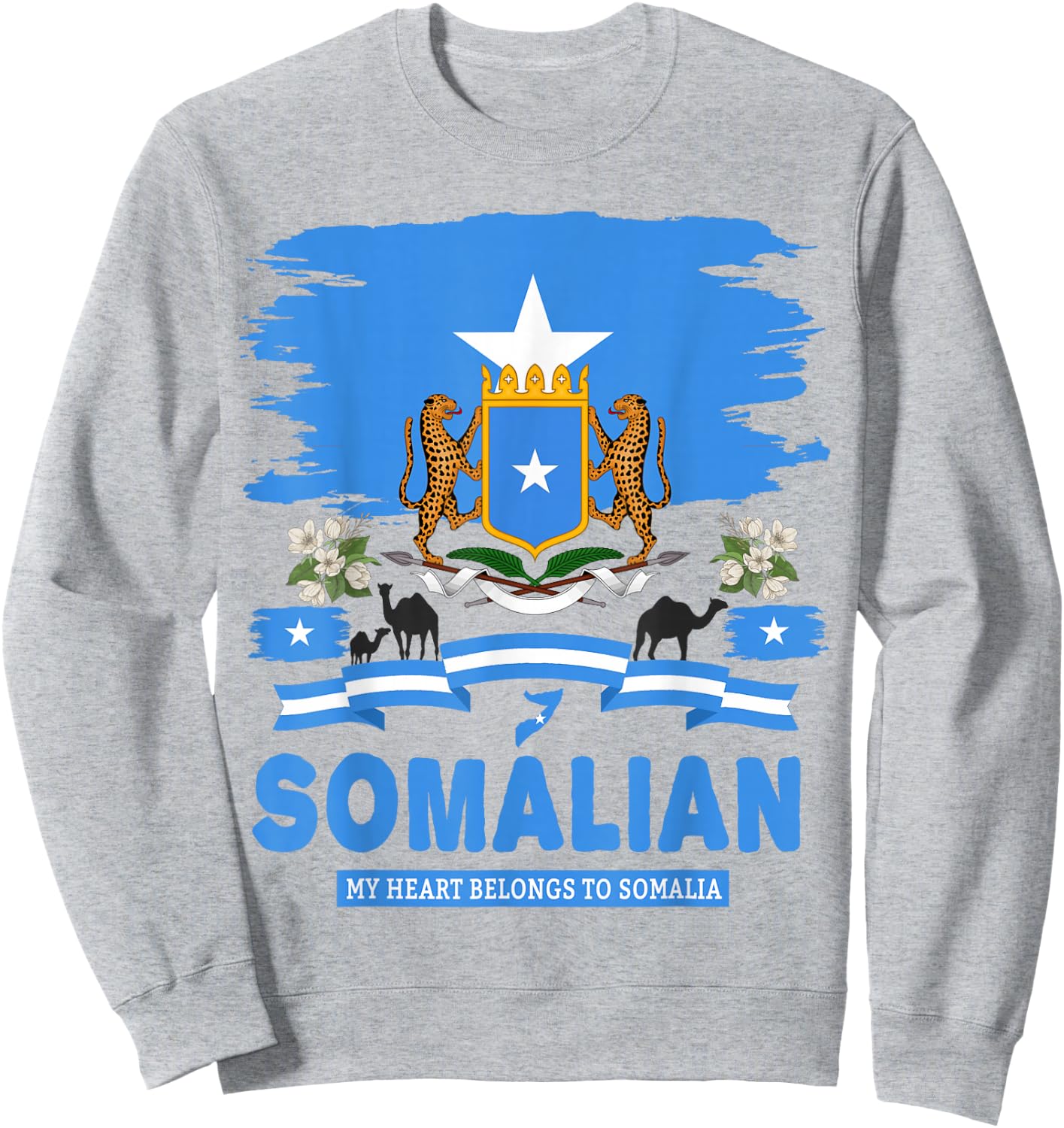 Somalian Flag Heritage Outfit Idea Somalia flag Sweatshirt - Sweatshirt | Ash