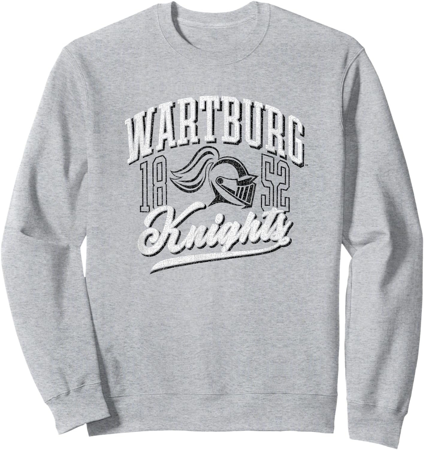 Wartburg College Knights Classic Vintage Script Emblem Sweatshirt - Sweatshirt | Ash
