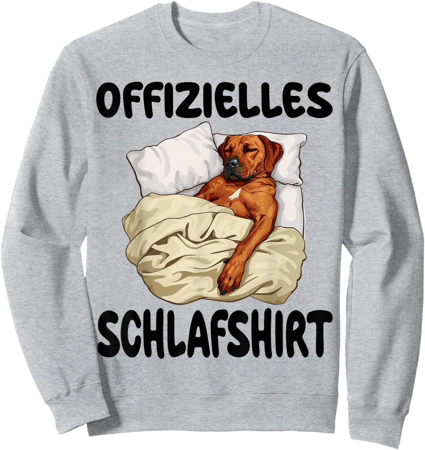 Rhodesian Ridgeback Dog Official Sleep Shirt Nightdress , White Sweatshirt - Sweatshirt | Ash