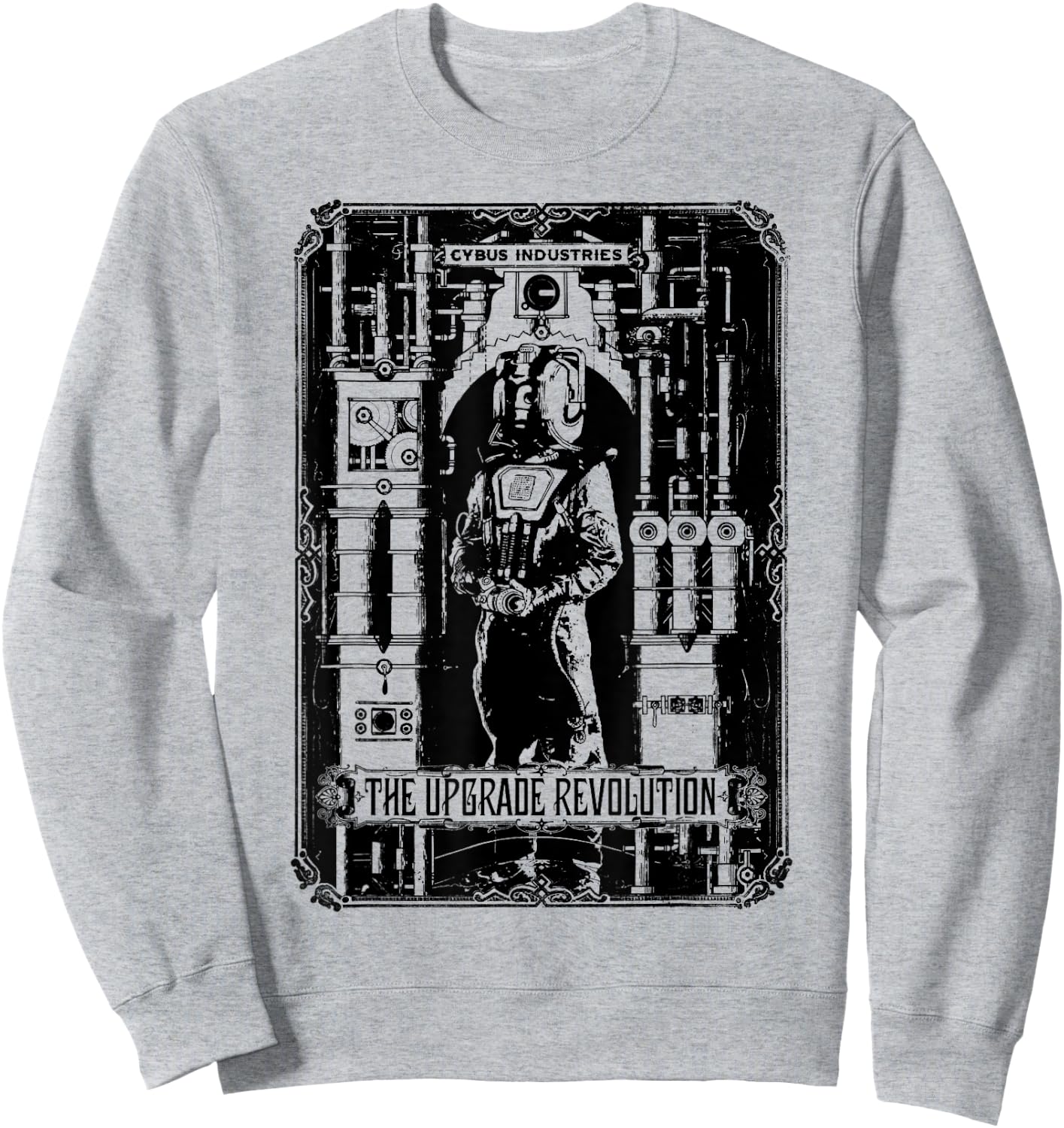Steampunk Cybermen Retro-Futuristic Sci-Fi Fan Sweatshirt - Sweatshirt | Ash