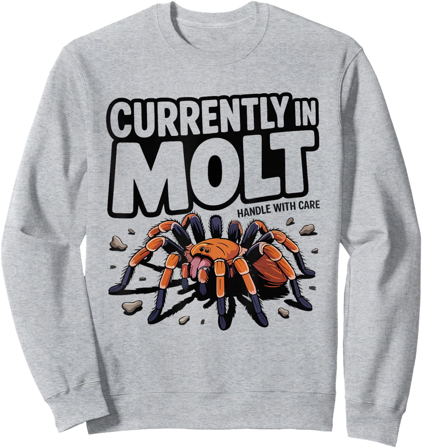Tarantula Keeper Molting Humor Spider Skins Graphic Molt Sweatshirt - Sweatshirt | Ash