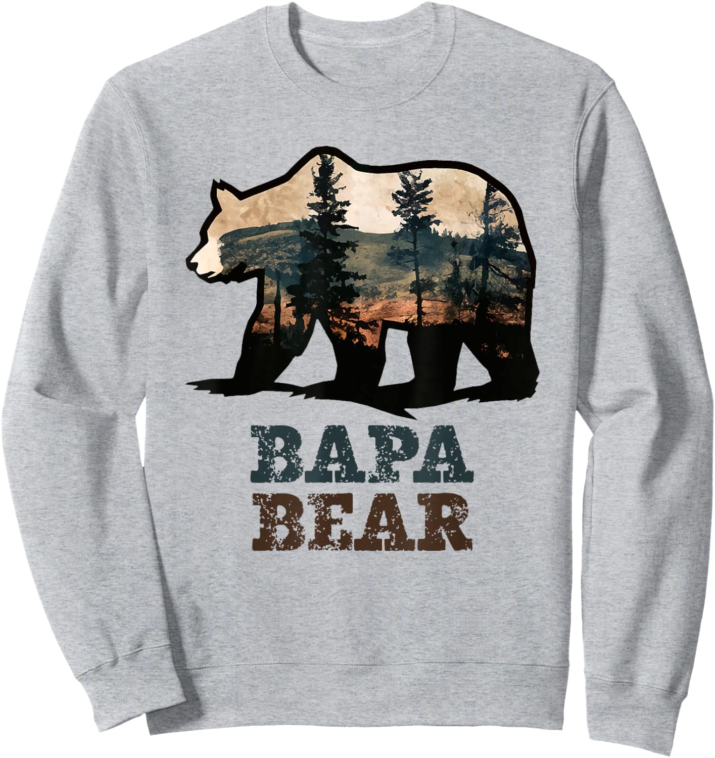 Bapa Bear Vintage Retro Funny Sweatshirt - Sweatshirt | Ash
