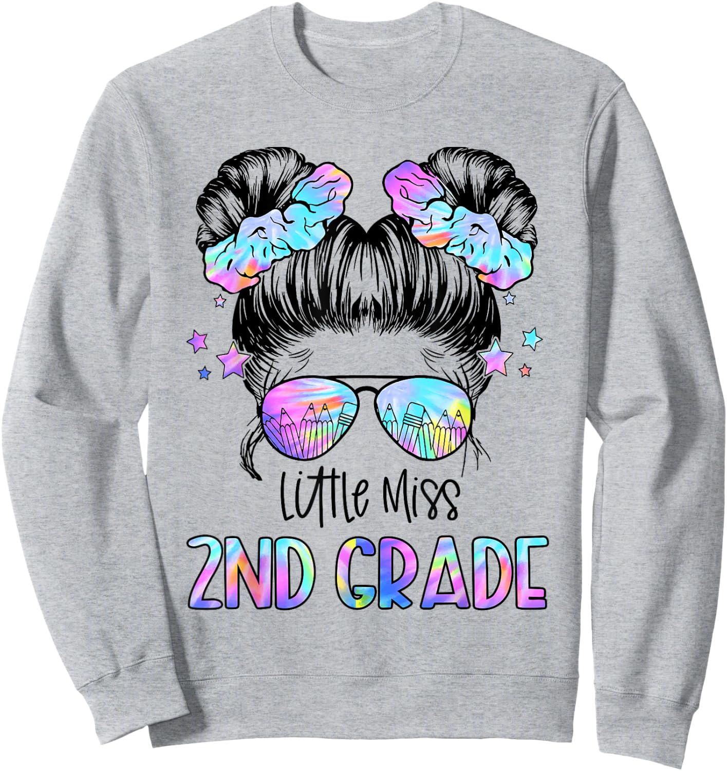 Little Miss 2nd Grade First Day Of School Second Grade Girls Sweatshirt - Sweatshirt | Ash