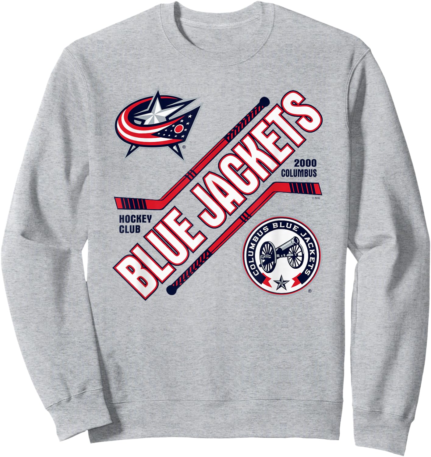 Columbus Blue Jackets Force Gray Officially Licensed Sweatshirt - Sweatshirt | Ash