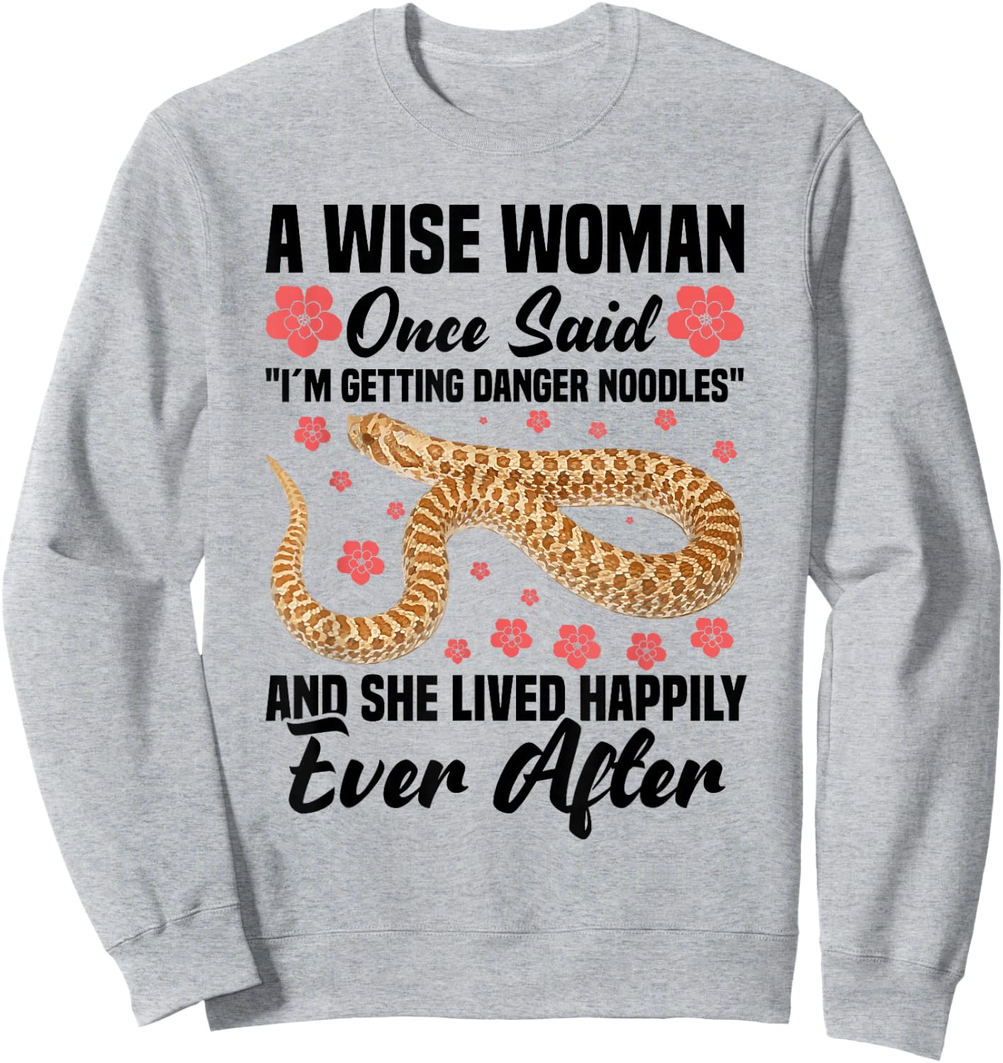 Hognose Snake Ring Hide Stuffed Animal Hognose Snake Sweatshirt - Sweatshirt | Ash