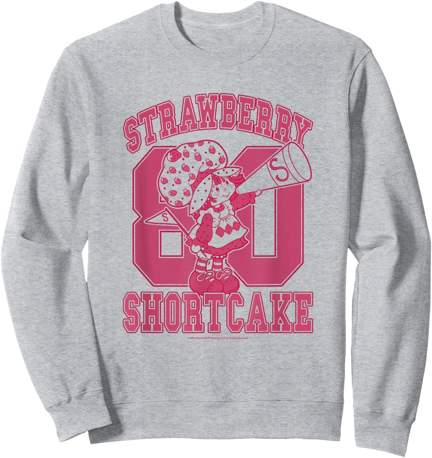 Strawberry Shortcake Eighties Bold Pink Collegiate Cutie Pie Sweatshirt - Sweatshirt | Ash