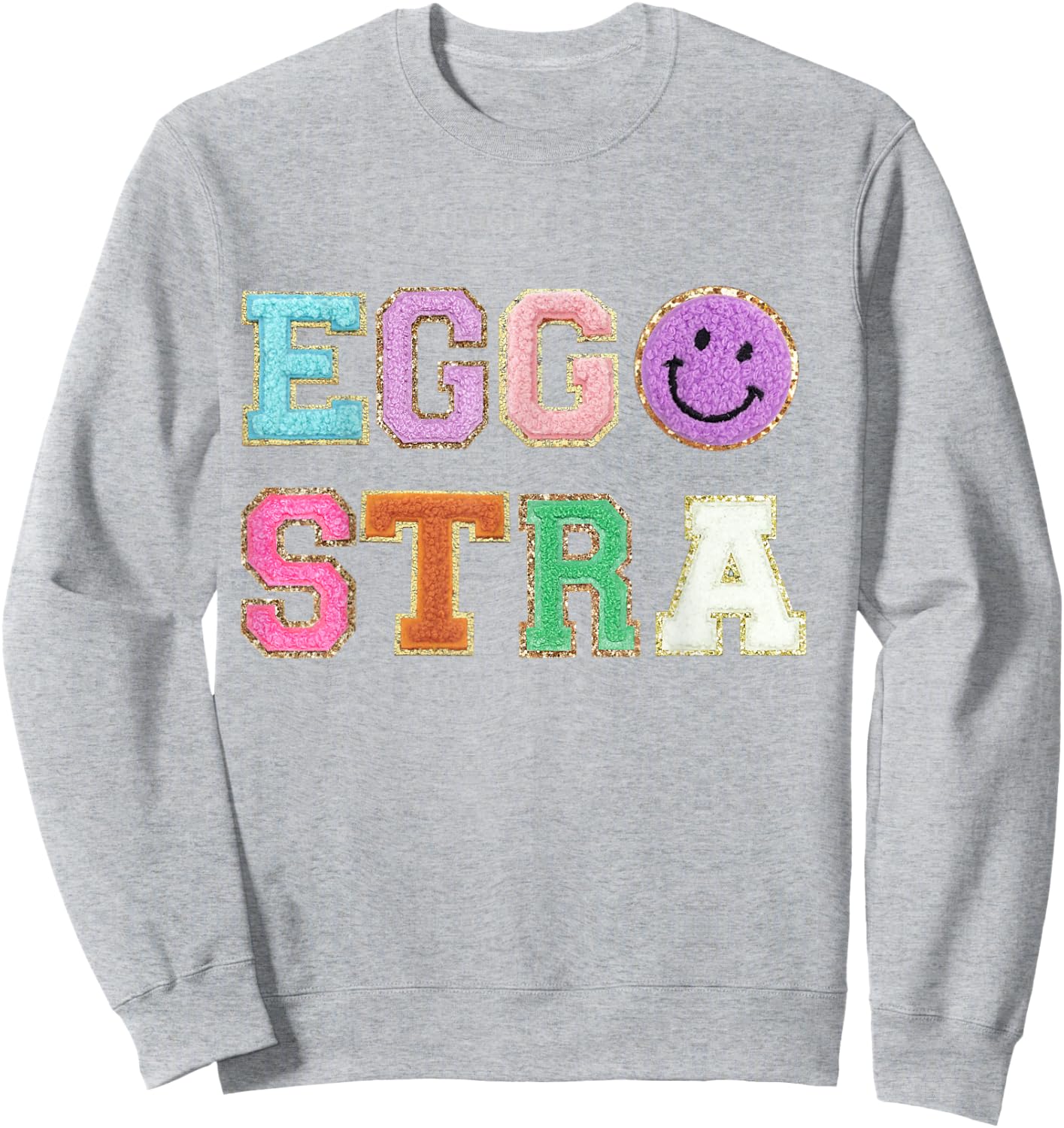 Easter Day Shirts Bunny Eggs Graphic: Eggstra Sweatshirt - Sweatshirt | Ash