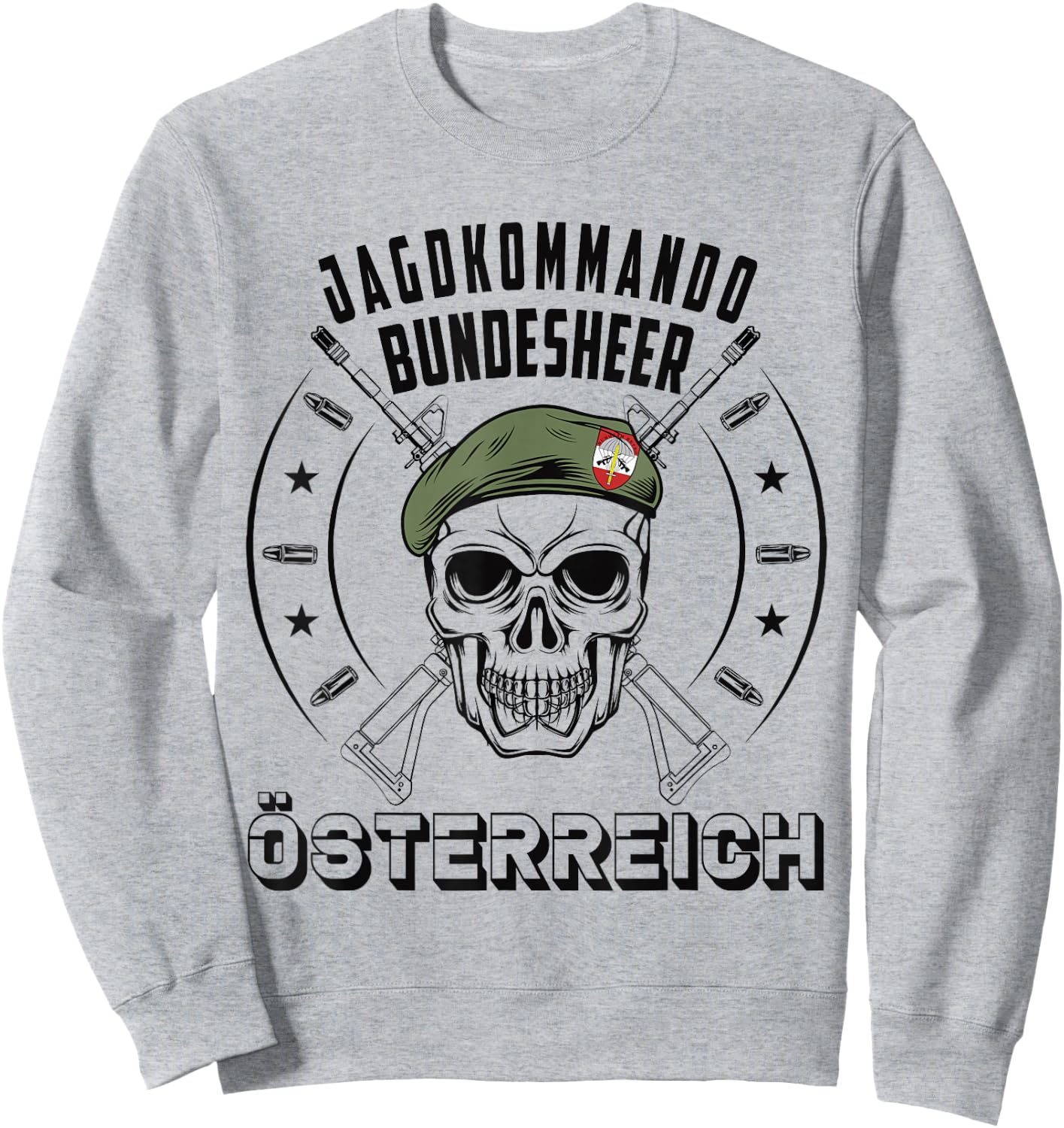 Österreichische Spezialkraft Jagdkommando Österreich Militär Sweatshirt - Sweatshirt | Ash