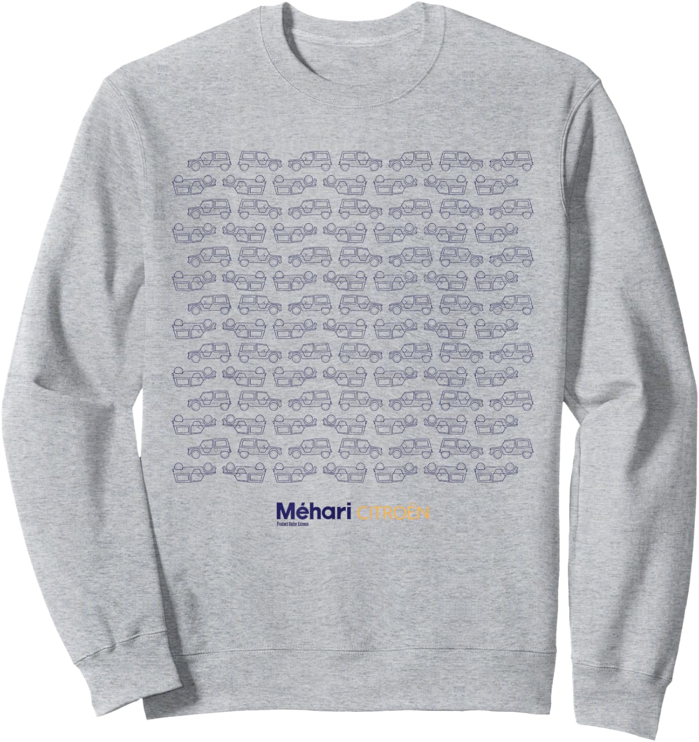 Citroën Méhari Véhicule Utilitaire Rétro Motif Voiture Sweatshirt - Sweatshirt | Ash