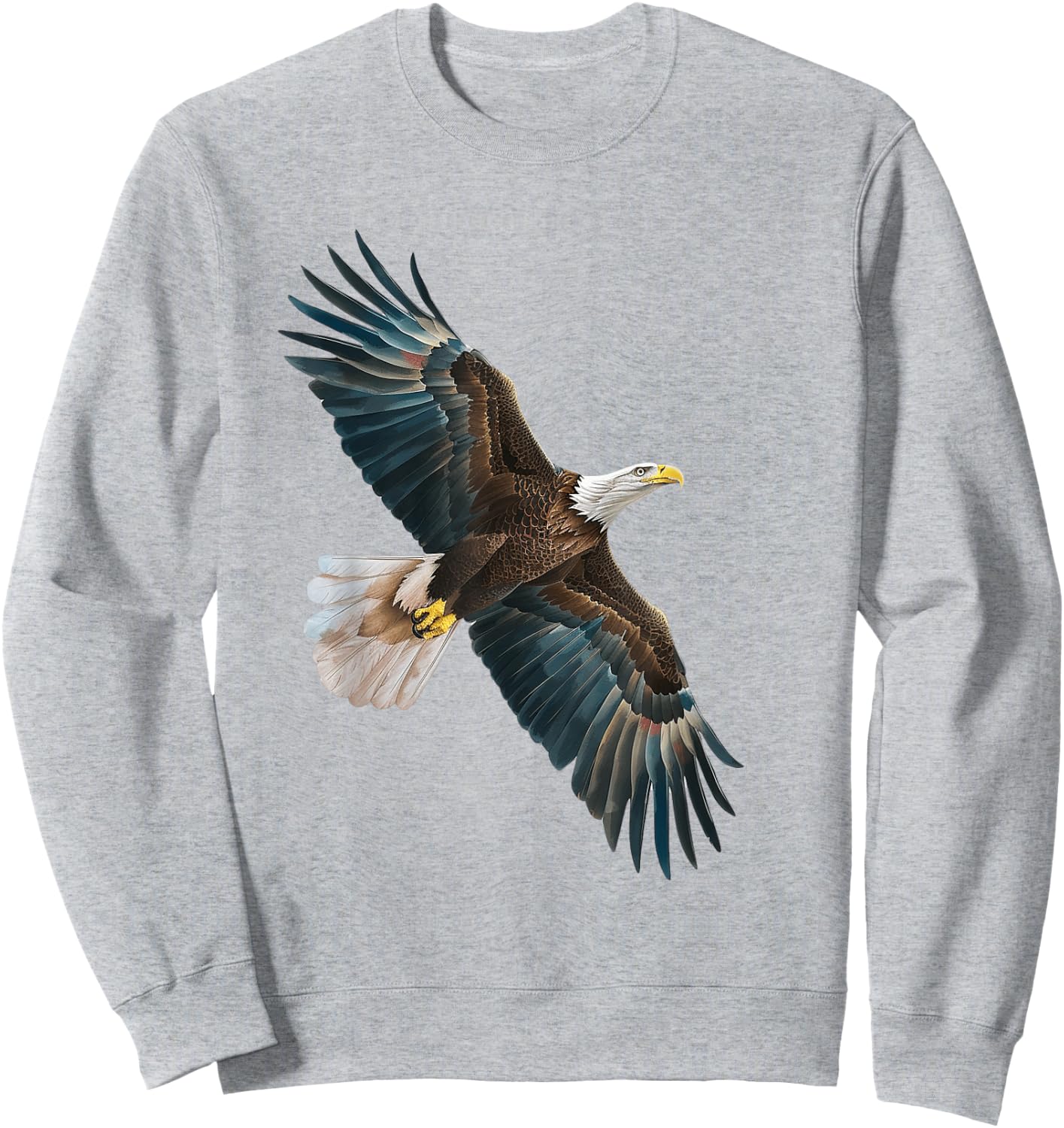 Royalist Eagle Flying Illustration , white, S Sweatshirt - Sweatshirt | Ash
