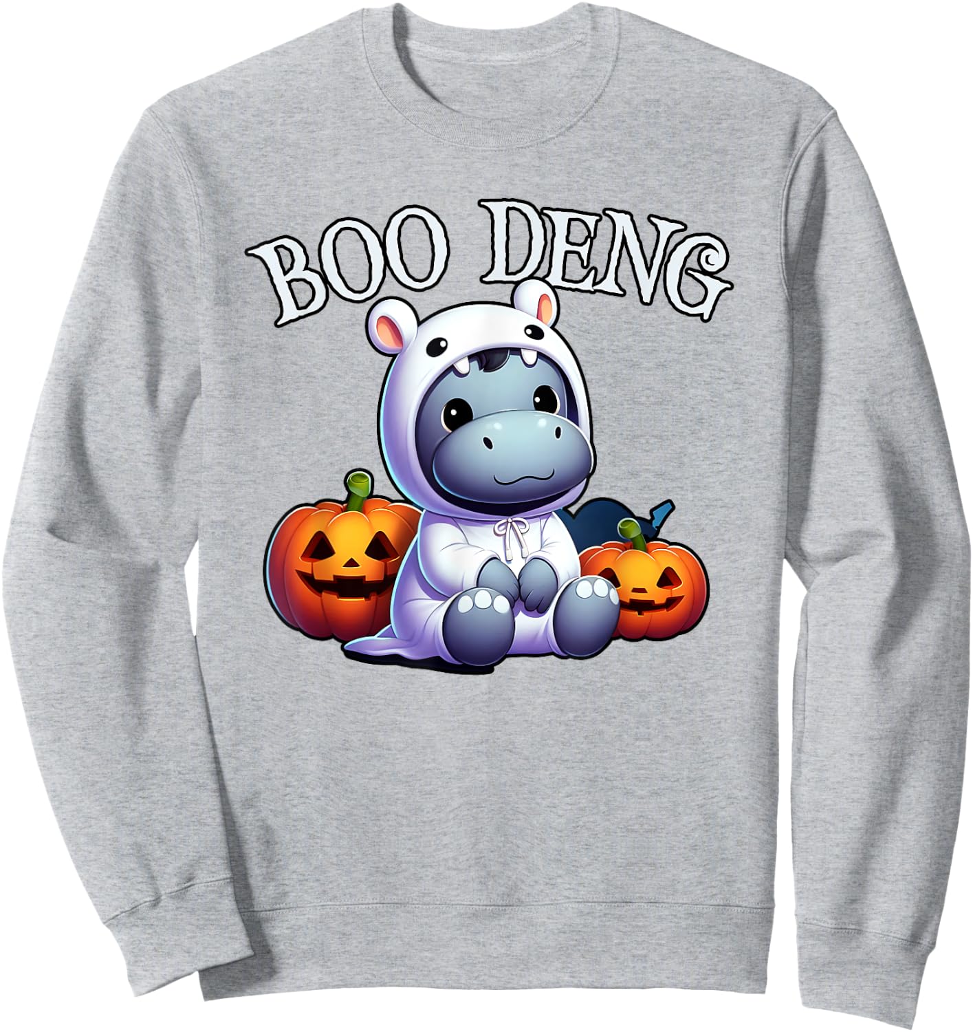 Adorable BOO DENG My Moo Thang Halloween Trending Costume Sweatshirt - Sweatshirt | Ash