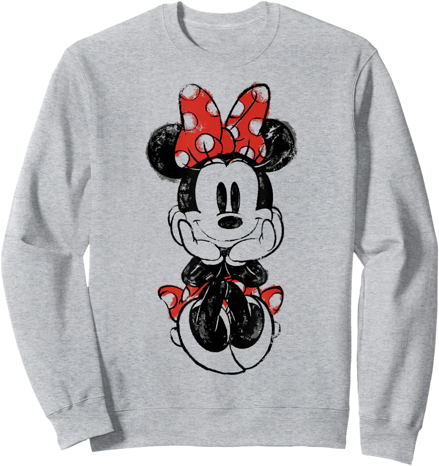 Disney Mickey and Friends Minnie Mouse Doodle Small Sweatshirt - Sweatshirt | Ash