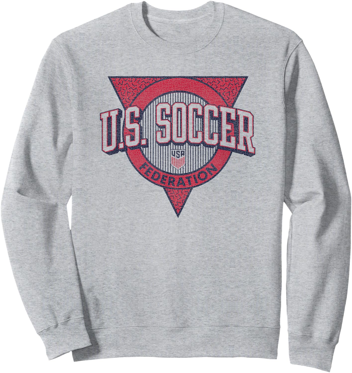 U.S. Soccer Retro Triblock White USMNT Officially Licensed Sweatshirt - Sweatshirt | Ash