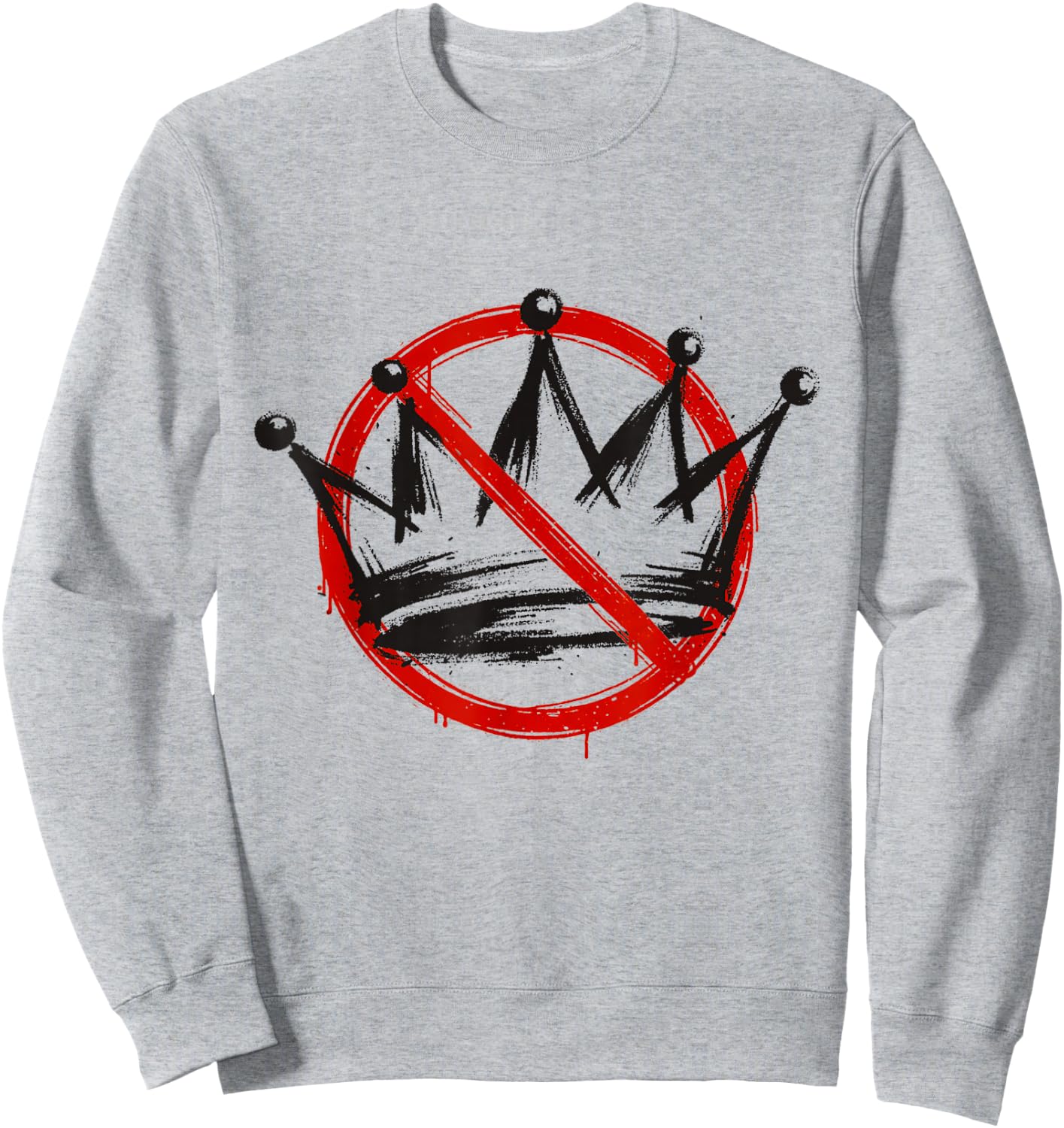 No Kings Two Sided Front Back Nope Vintage Sweatshirt - Sweatshirt | Ash