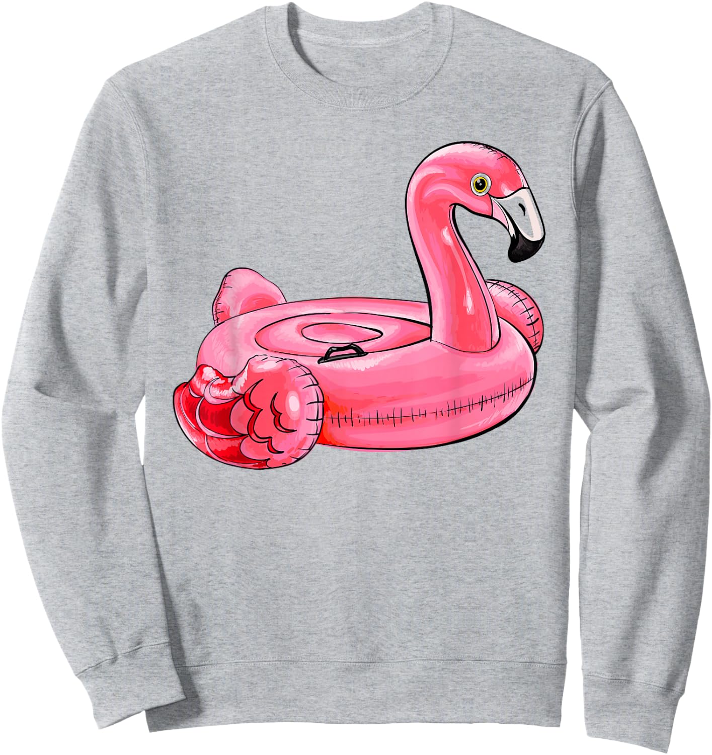 Colorful Flamingo Pool Float Tropical Summer Sweatshirt - Sweatshirt | Ash