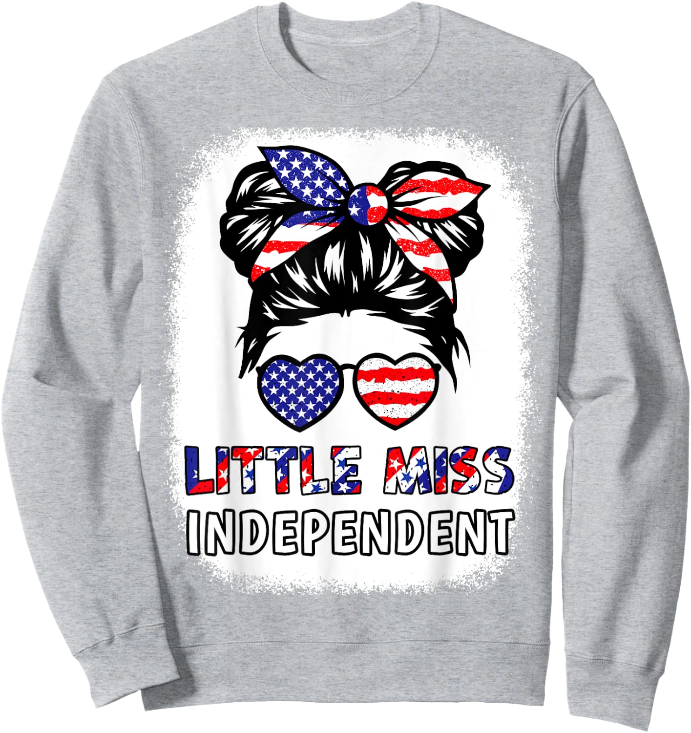 American Girl Little Miss Independent 4th July Shirt Toddler Sweatshirt - Sweatshirt | Ash