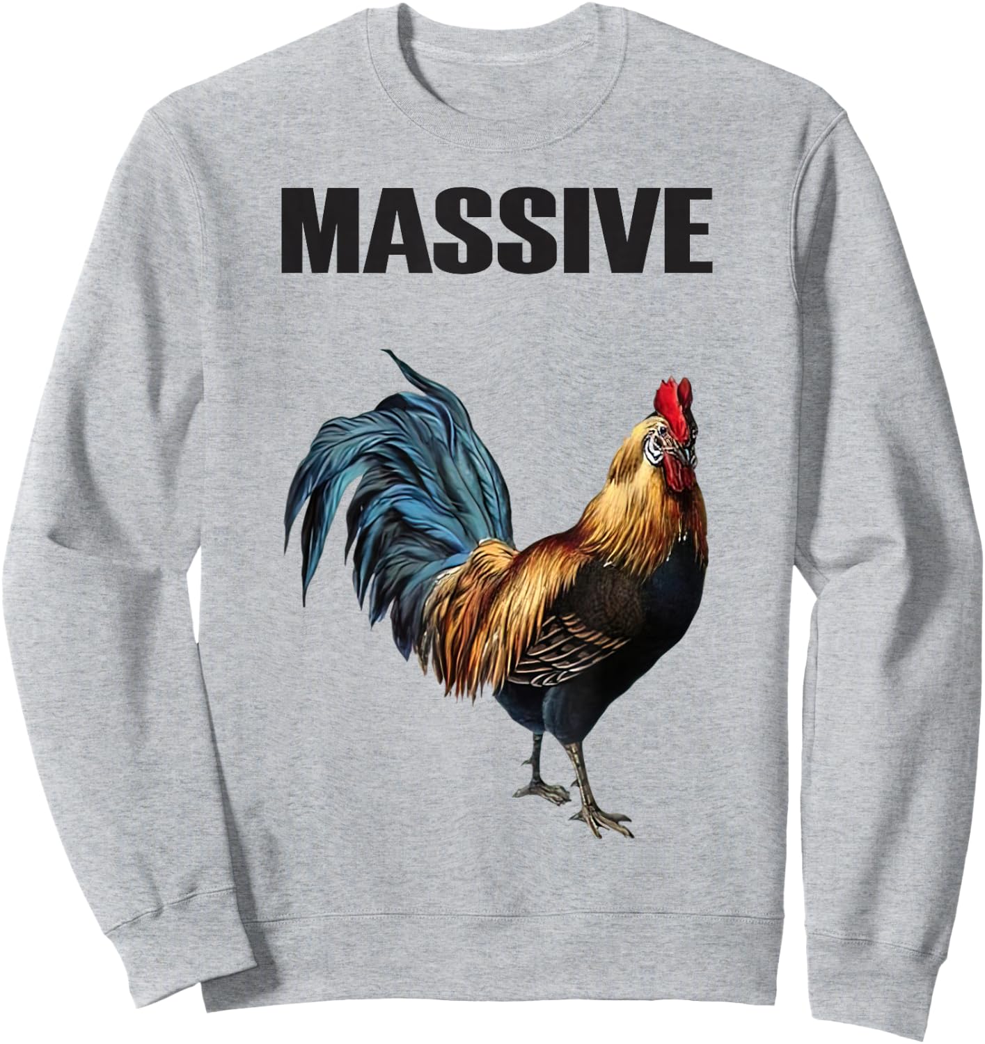 Massive Hen Chicken Rooster Dance-Cock Sweatshirt - Sweatshirt | Ash