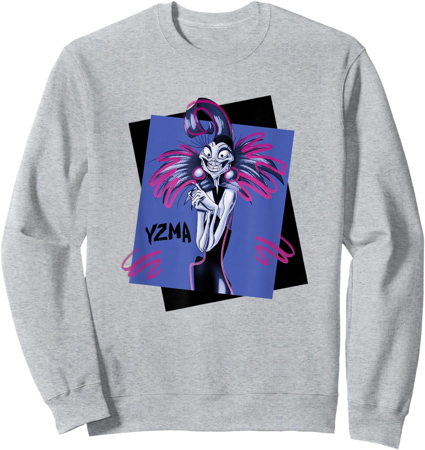 Disney The Emperor's New Groove Yzma Evil Smile Portrait Sweatshirt - Sweatshirt | Ash