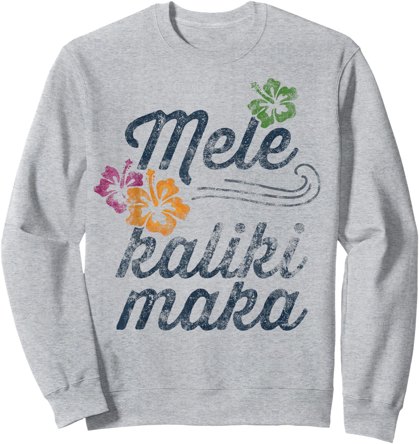 Mele Kalikimaka Christmas Hawaiian Ocean Family Sweatshirt - Sweatshirt | Ash