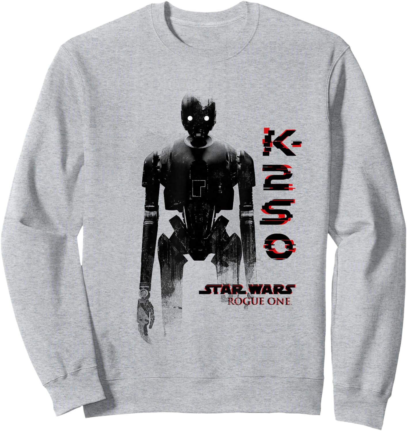 Star Wars Rogue One Iconic K-2SO Distressed Chest Portrait Sweatshirt - Sweatshirt | Ash