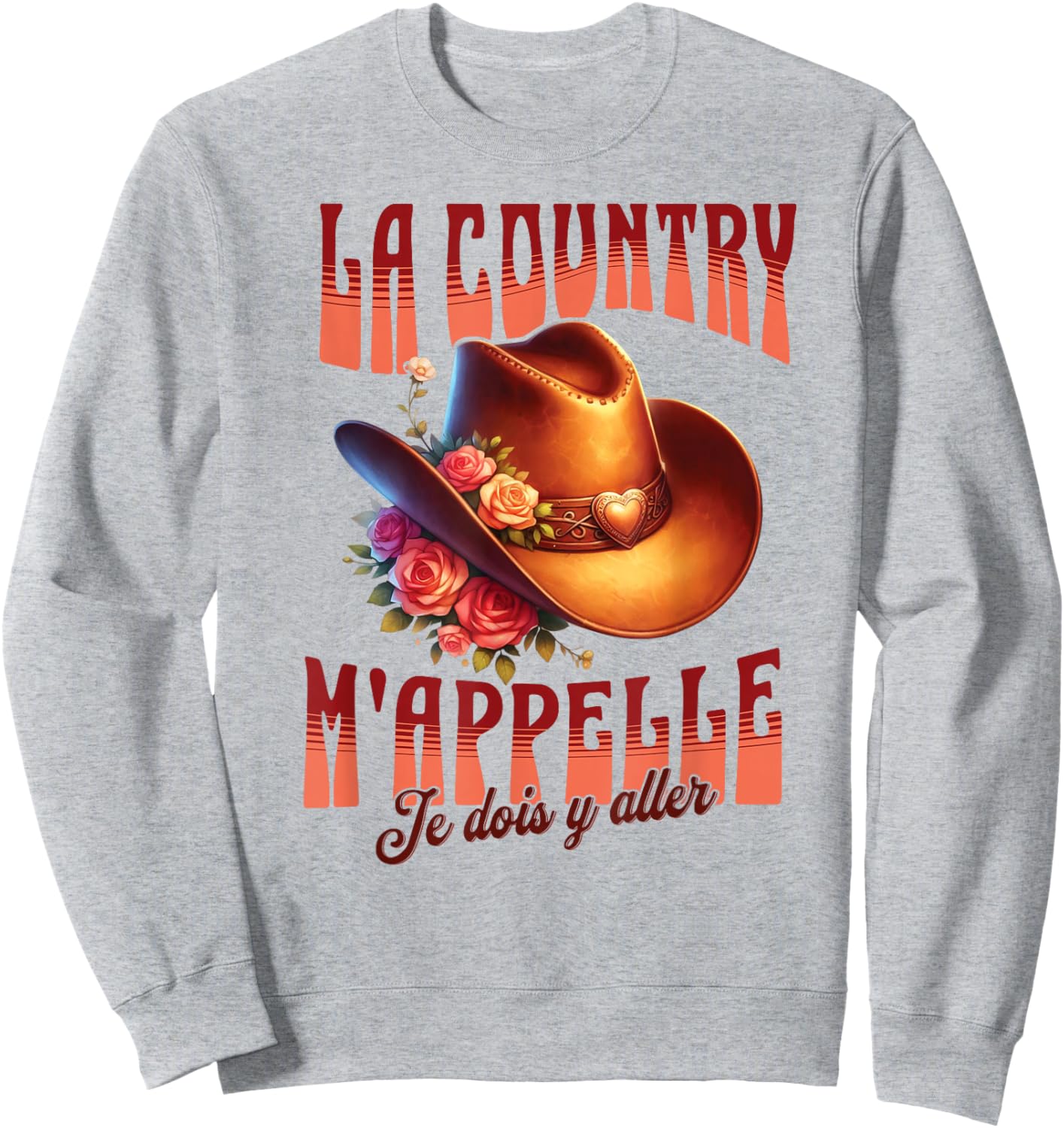 Country Dance Calls Me Flower Hat American Spirit , white, S Sweatshirt - Sweatshirt | Ash