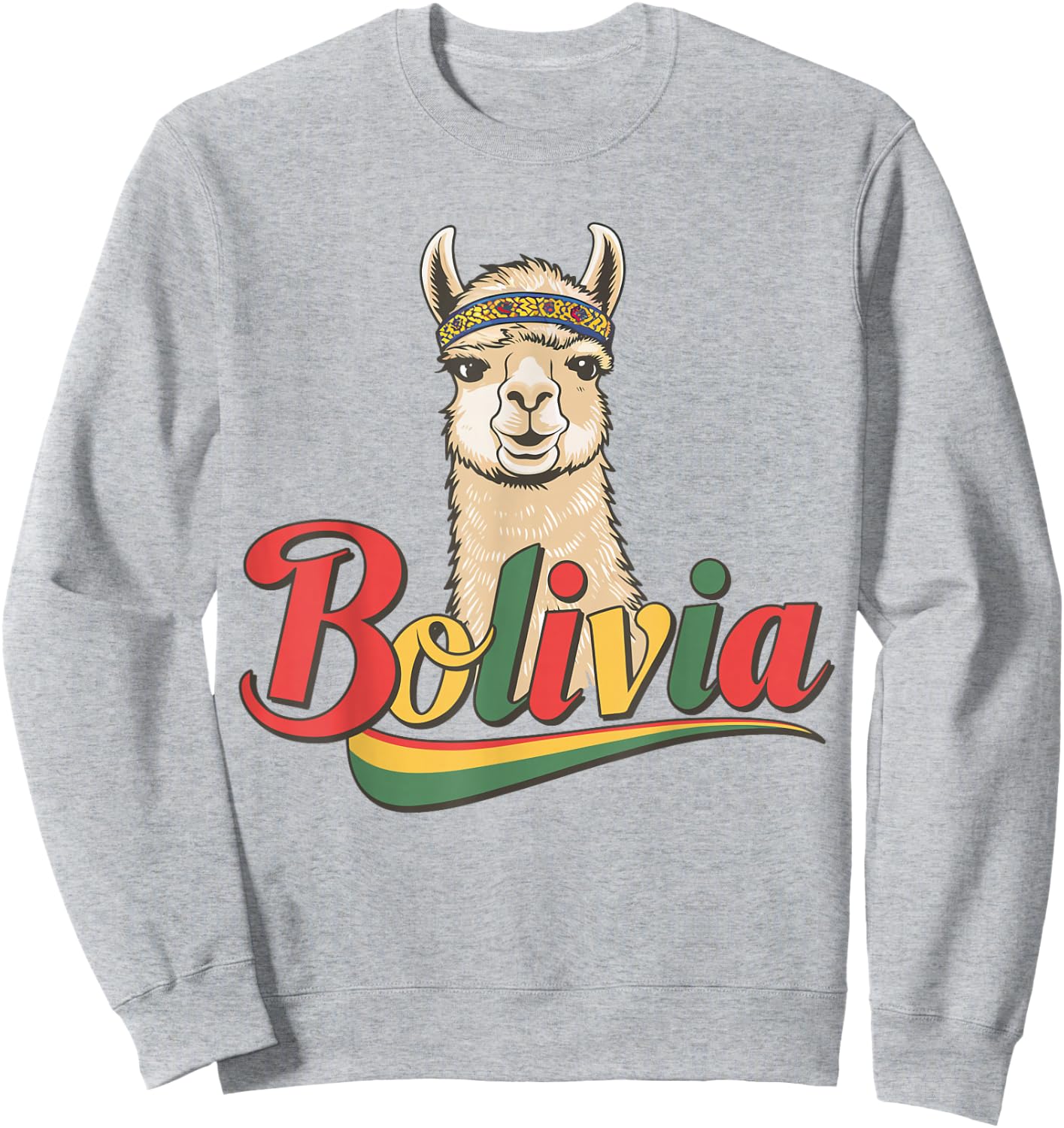 Bolivia Alpaca Loves Bolivian Llama Travel Enthusiasts Retro Sweatshirt - Sweatshirt | Ash
