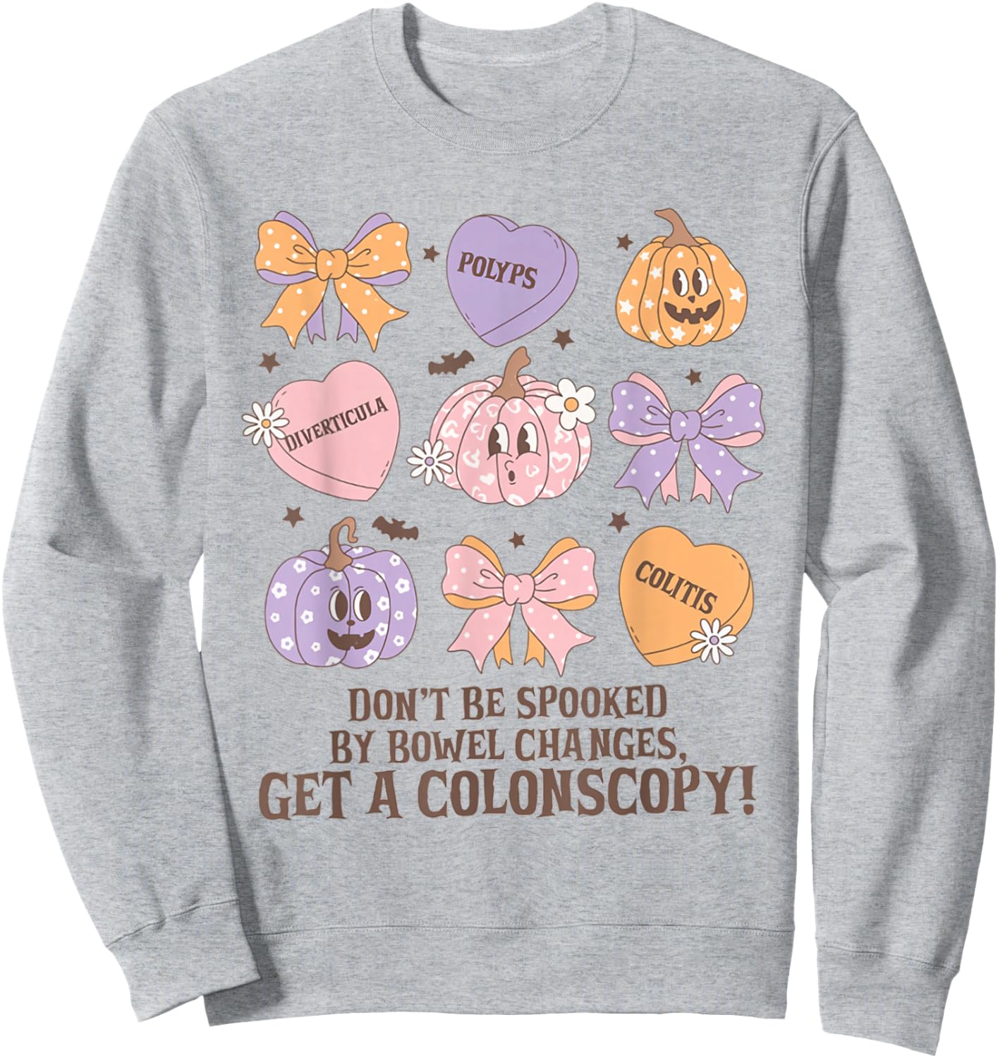 GI Nurse Halloween Get A Colonscopy Gastroenterology Pumpkin Sweatshirt - Sweatshirt | Ash